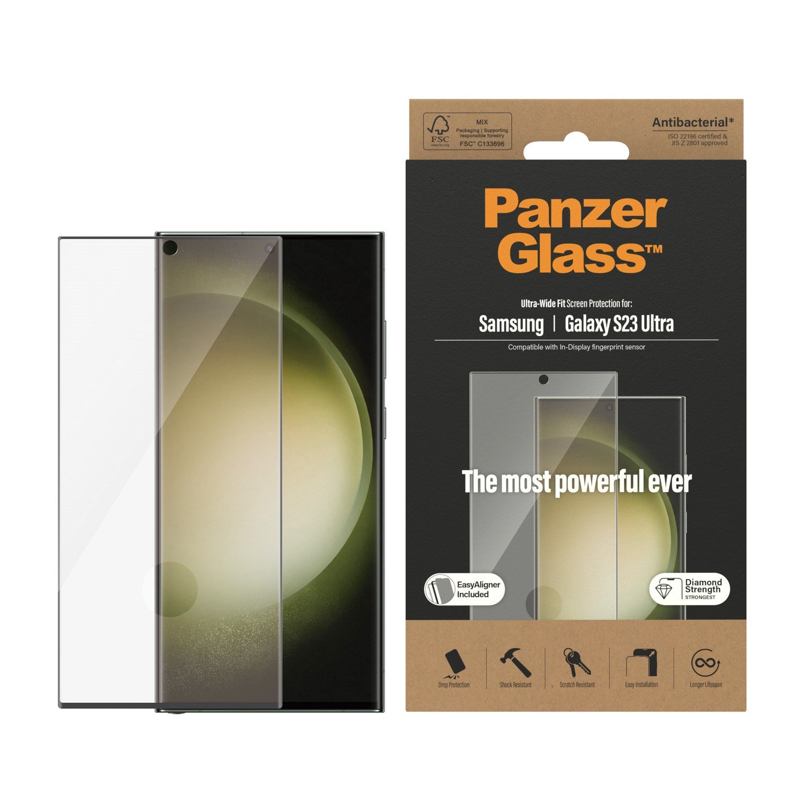 panzerglass-displayschutz-samsung-galaxy-s23-ultra-ultra-wide-fit-mit-easyaligne image 2