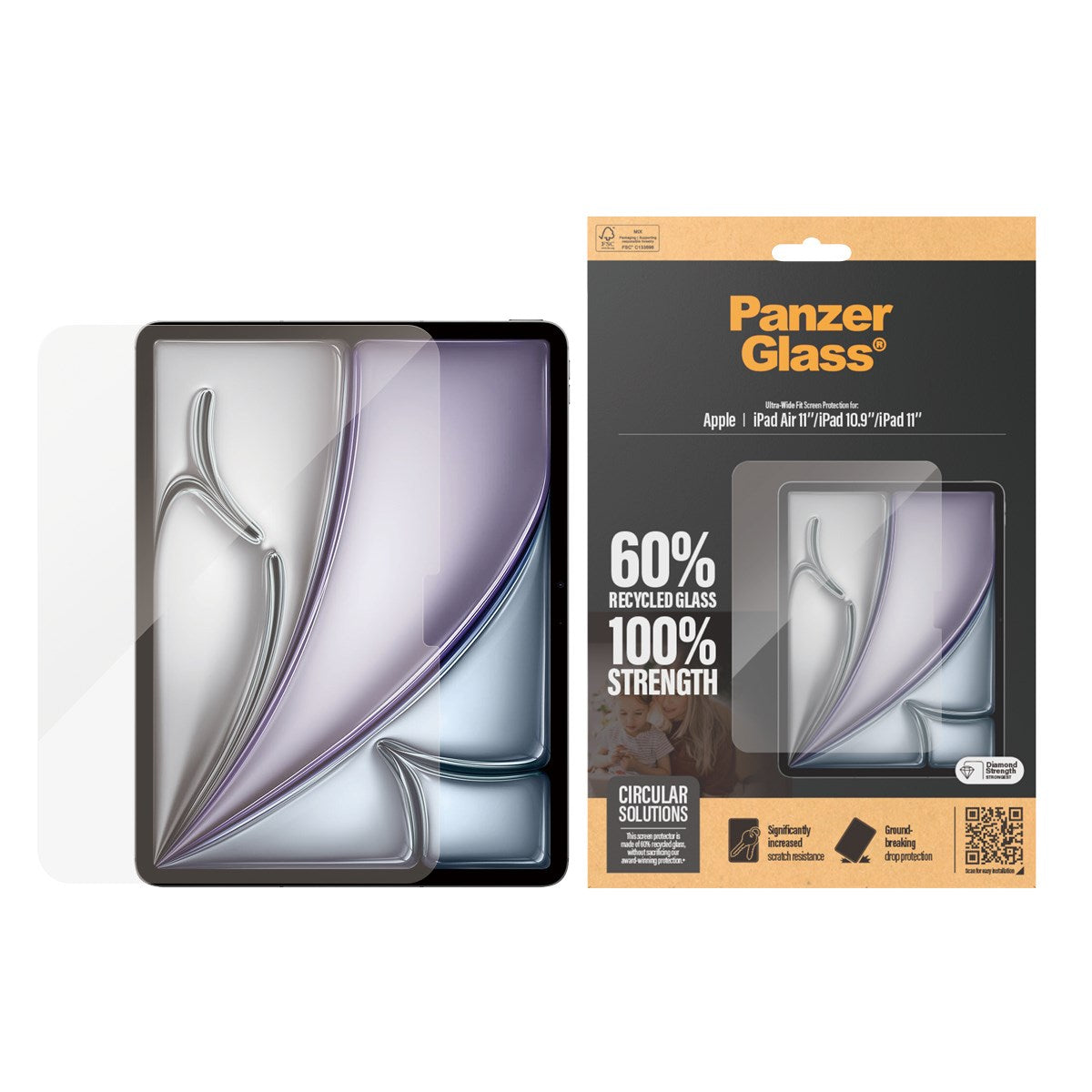 panzerglass-displayschutz-ultra-wide-fit-f-r-ipad-air-11-2024-2026-ipad-11-2025 image 2