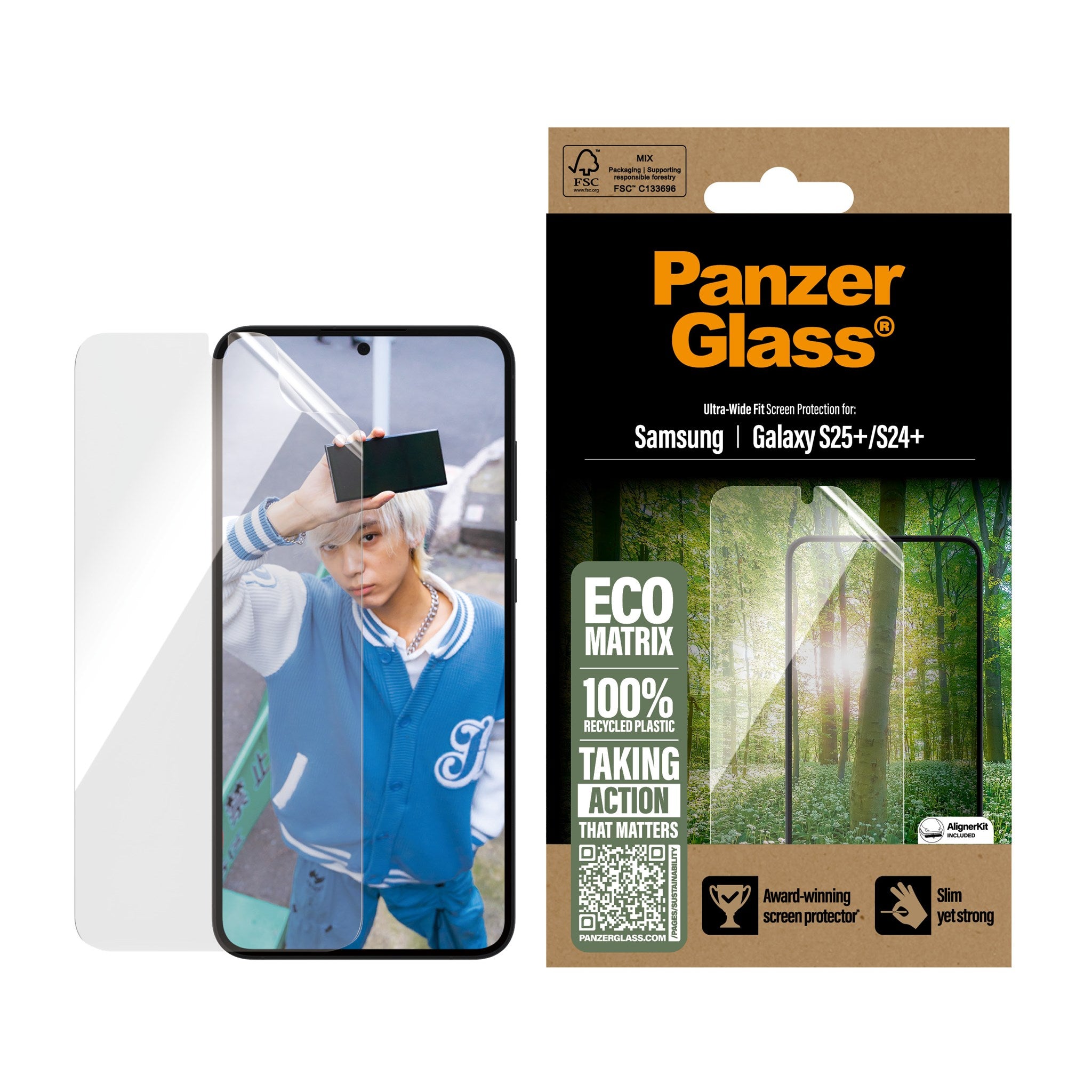 panzerglass-eco-matrix-displayschutz-samsung-galaxy-s25-s24-ultra-wide-fit-2 image 2