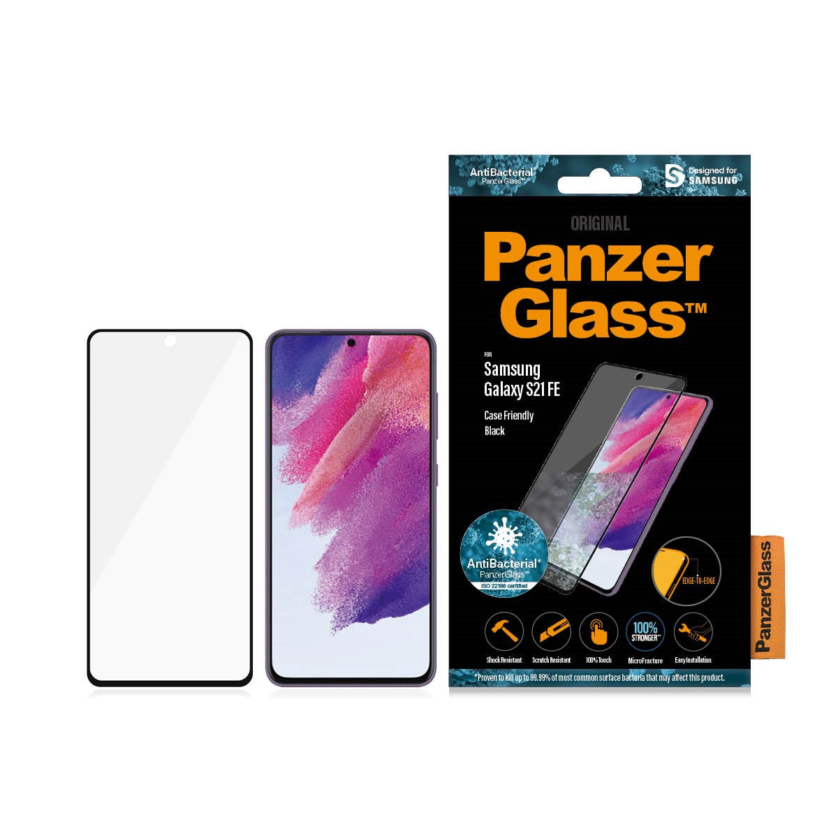 panzerglass-displayschutz-samsung-galaxy-s21-fe-case-friendly image 3
