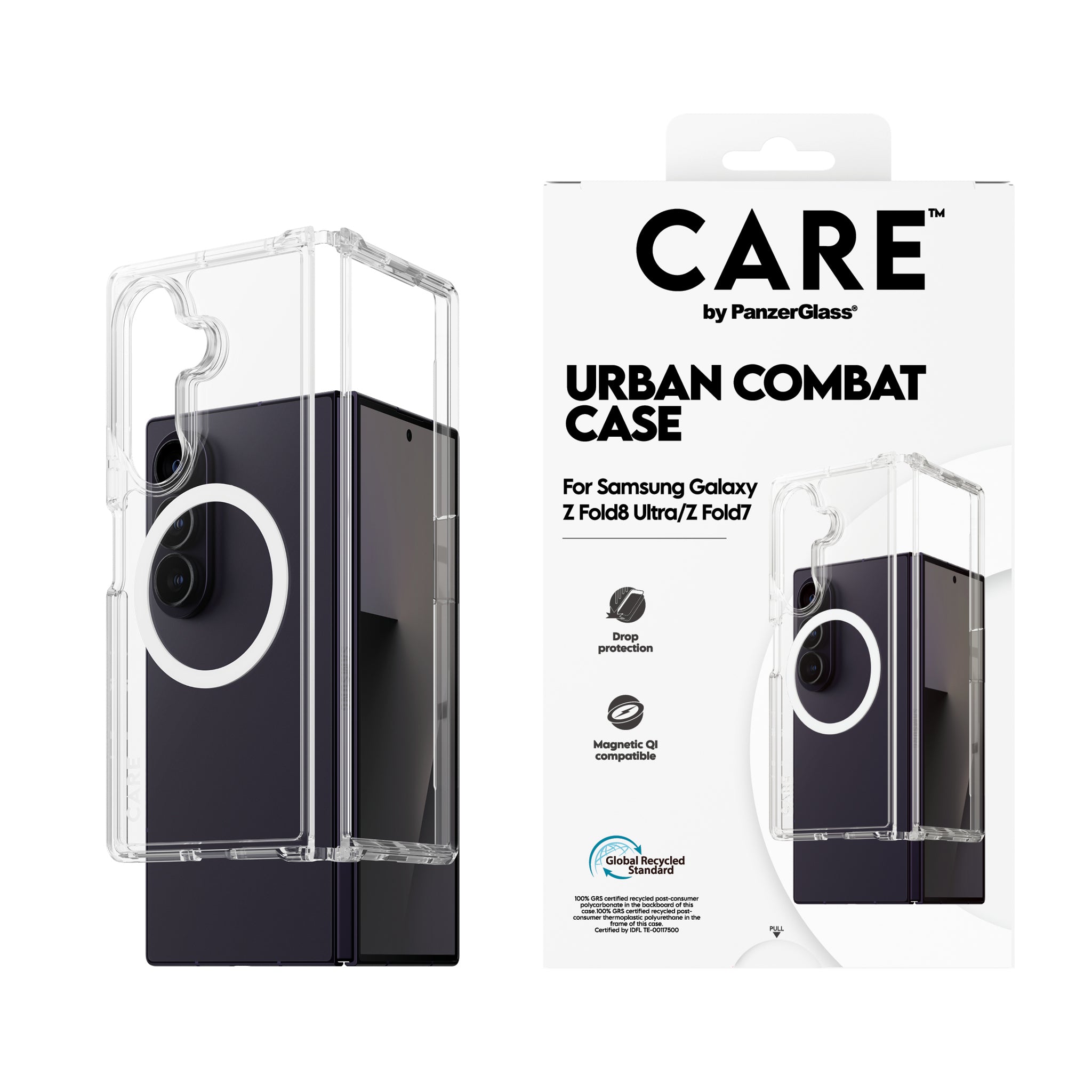 care-by-panzerglass-urban-combat-case-transparent-weiss-qi-samsung-galaxy-z-fold image 2