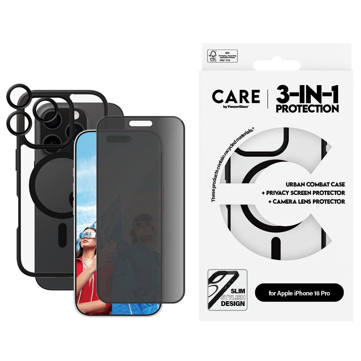 care-by-panzerglass-3-in-1-privacy-set-iphone-16-pro-mit-h-lle-und-kameraschutz image 2