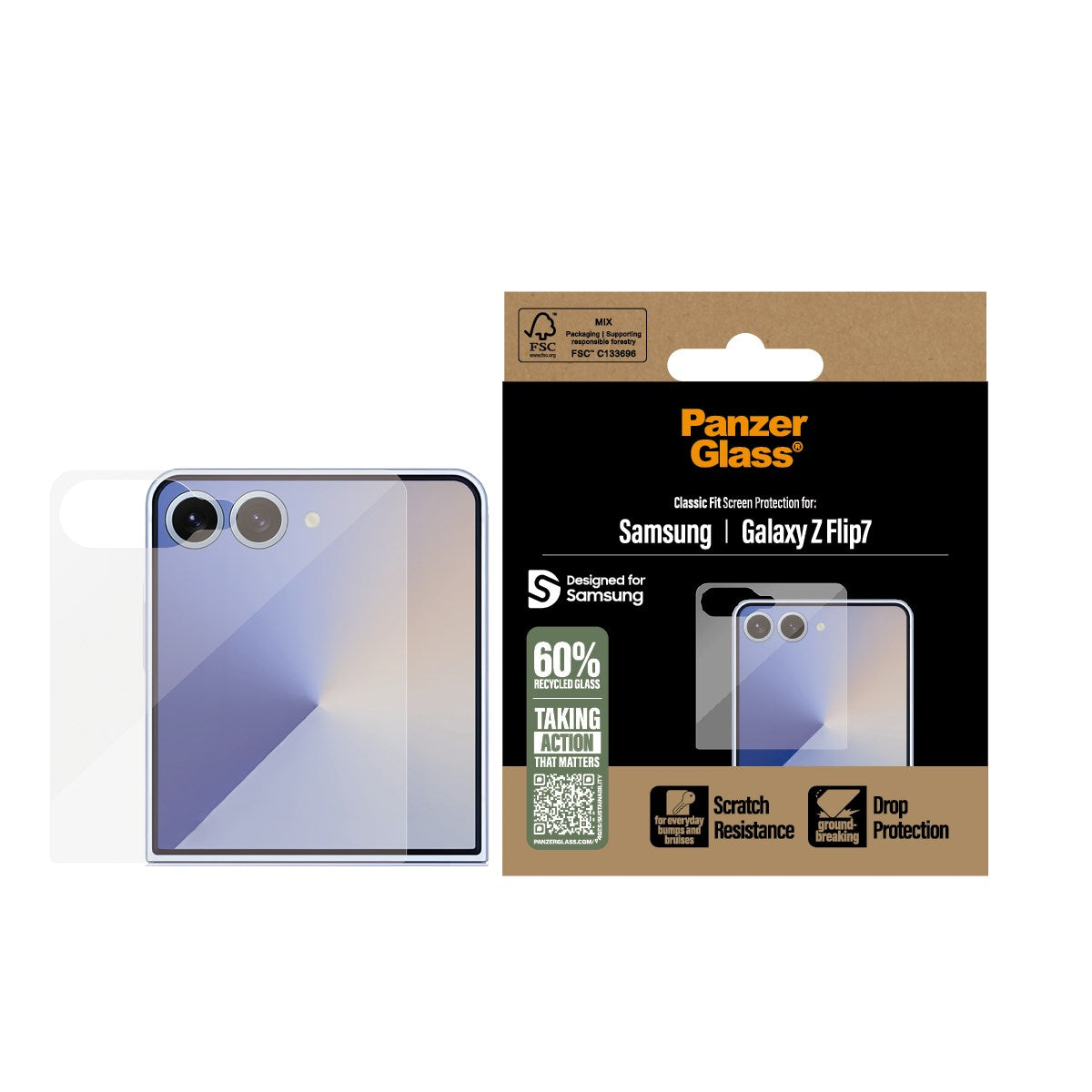 panzerglass-displayschutz-samsung-galaxy-z-flip7-classic-fit image 2