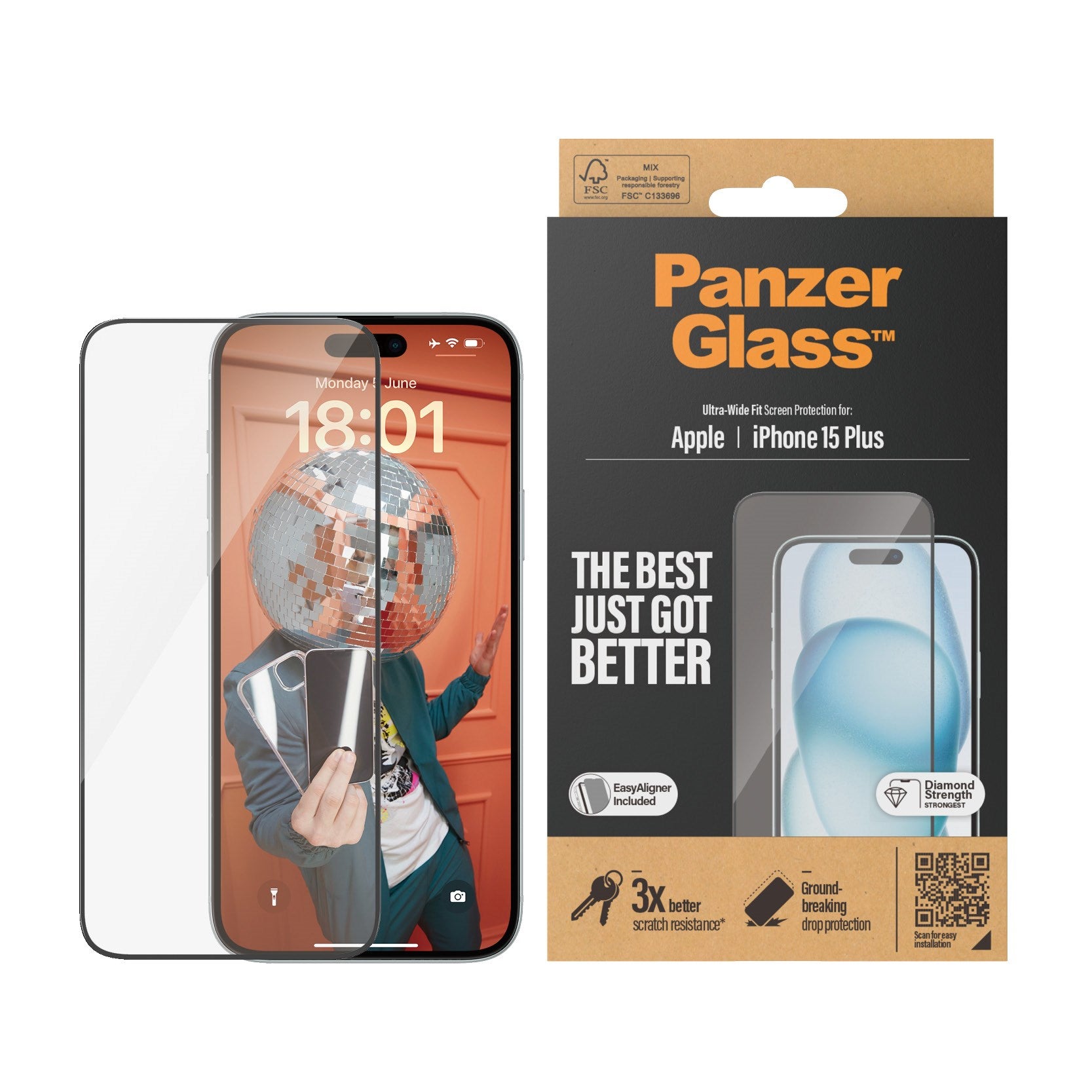 panzerglass-displayschutz-iphone-15-plus-ultra-wide-fit-mit-easyaligner image 2