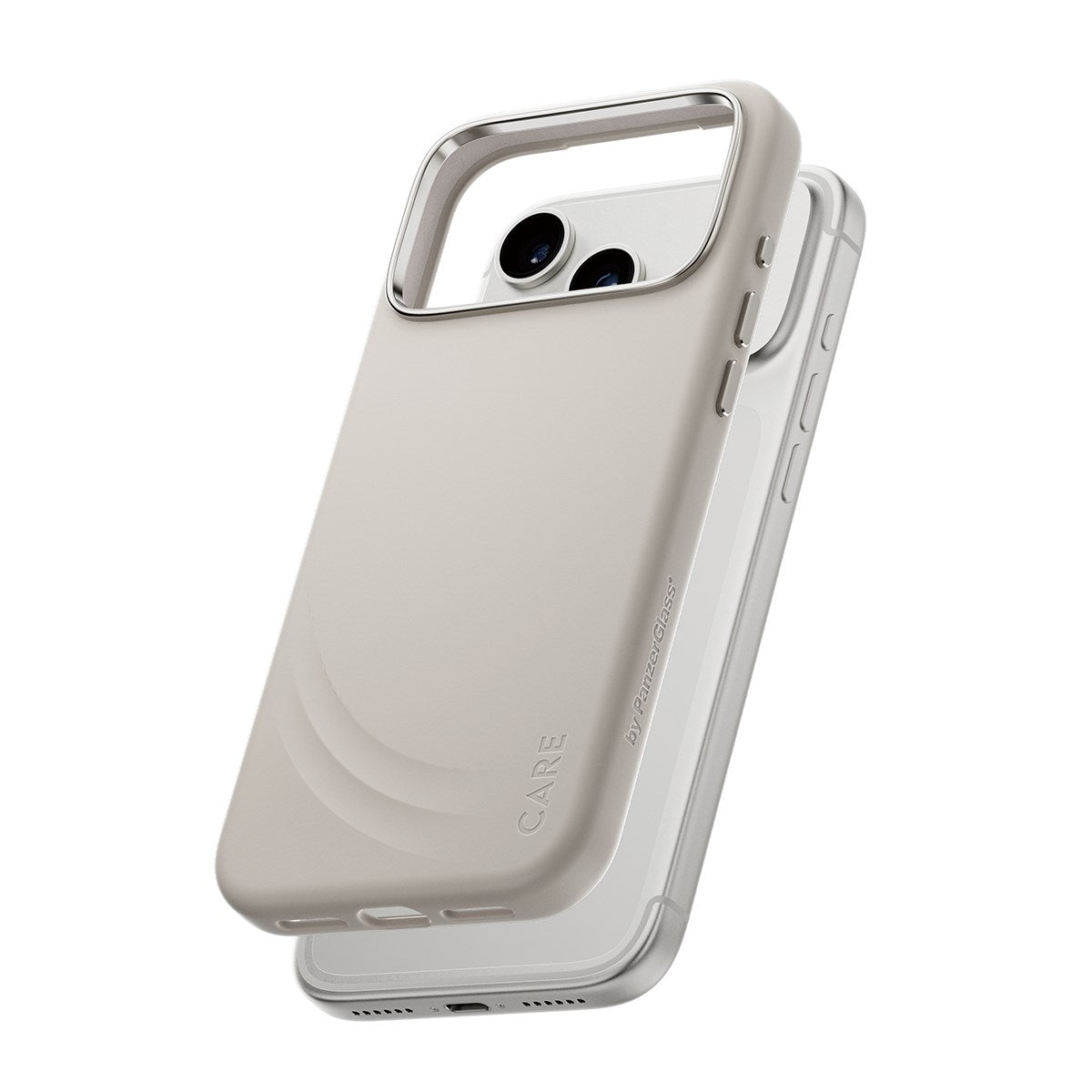 care-by-panzerglass-flow-case-vanilla-mit-haptic-button-und-magsafe-iphone-17-pr image 1
