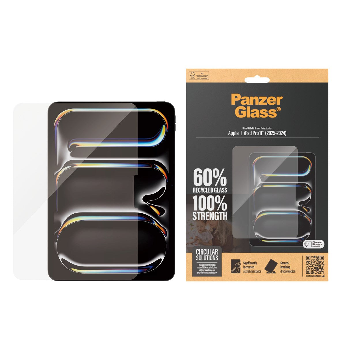 panzerglass-displayschutz-ultra-wide-fit-f-r-apple-ipad-pro-11-zoll-2024-2025 image 2
