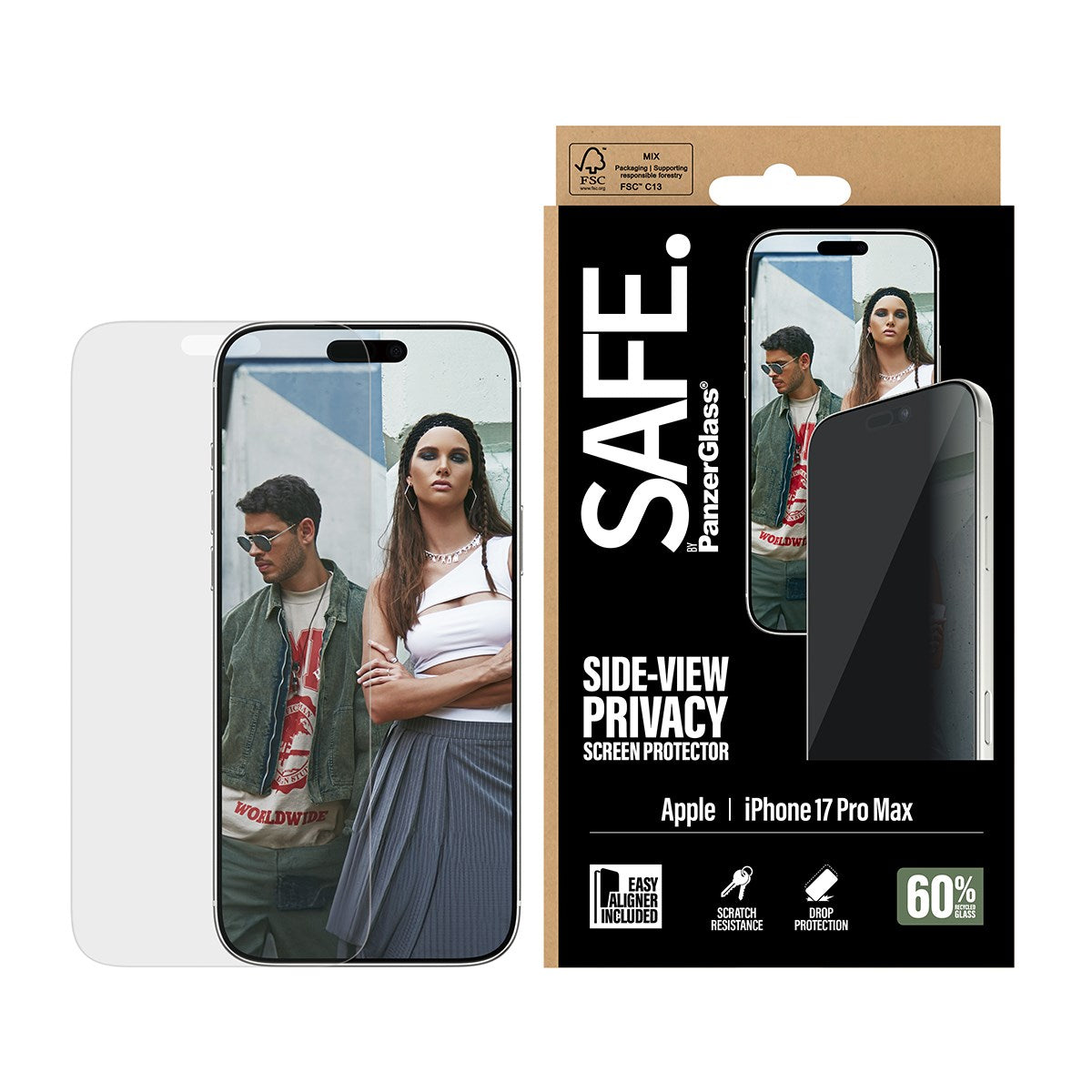 safe-by-panzerglass-2-way-privacy-displayschutz-f-r-iphone-17-pro-max-mit-easyal image 2