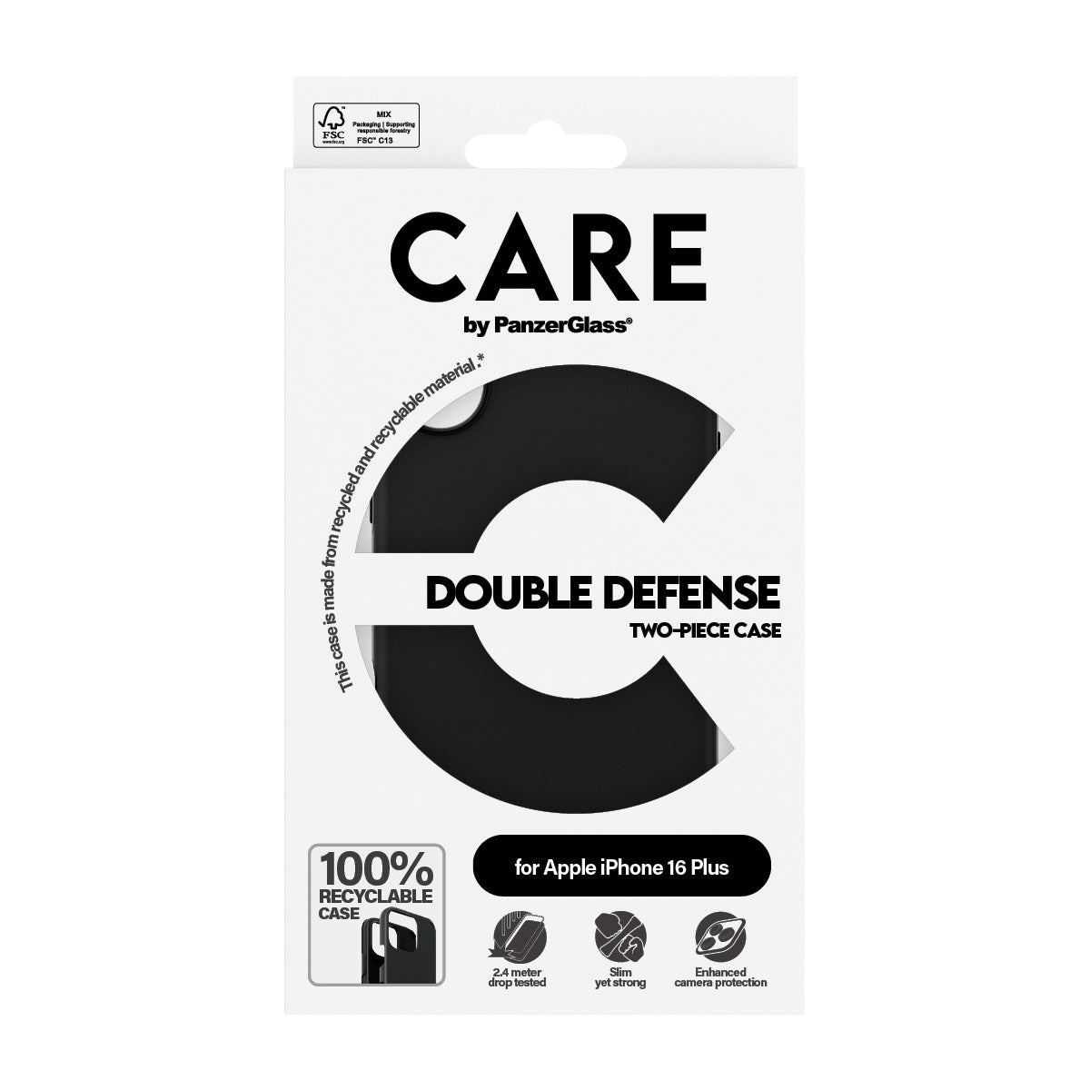 care-by-panzerglass-double-defense-case-schwarz-iphone-16-plus image 3