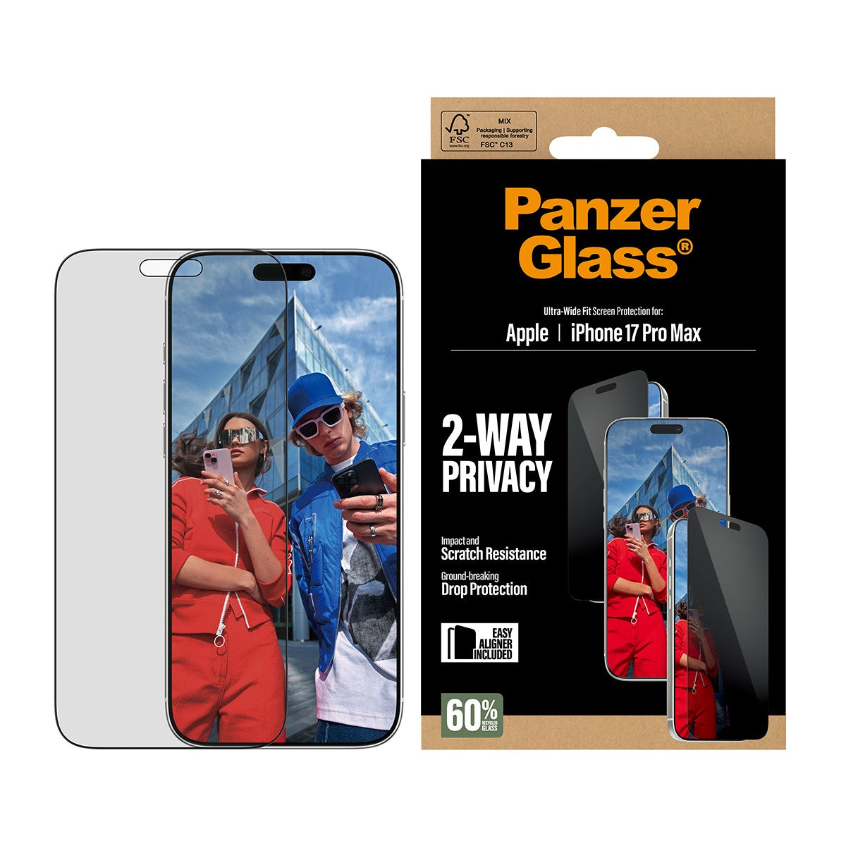 panzerglass-2-way-privacy-displayschutz-iphone-17-pro-max-ultra-wide-fit-mit-eas image 2