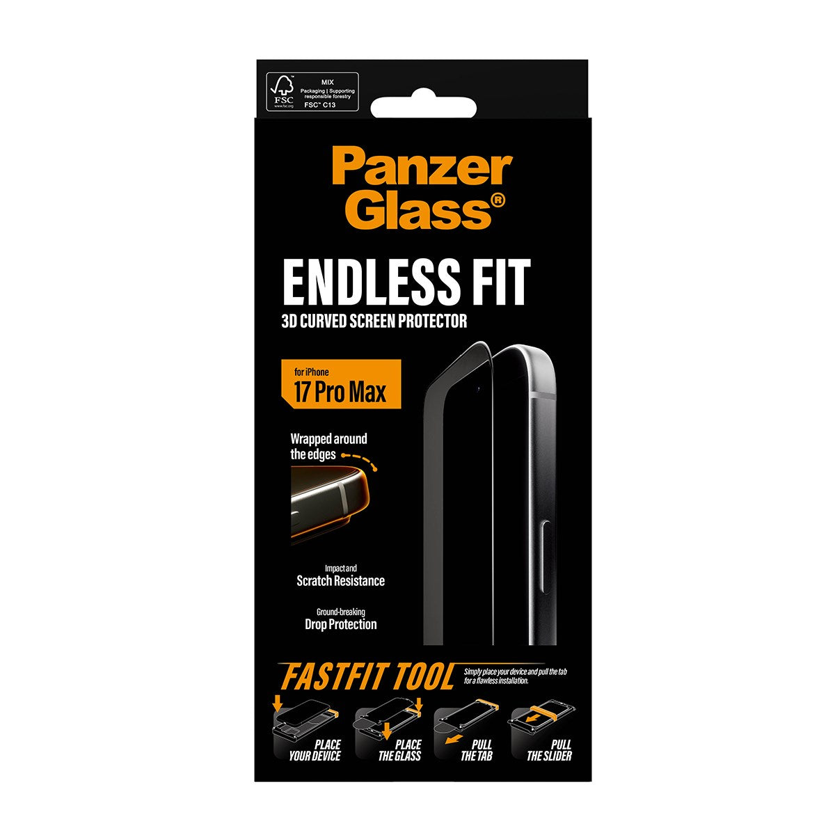 panzerglass-endless-fit-3d-curve-displayschutz-iphone-17-pro-max-mit-fastfit-too image 3