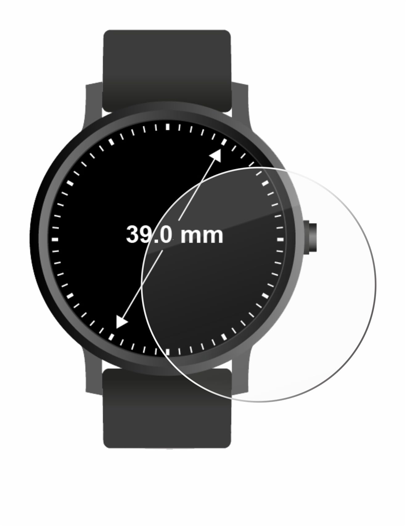 brotect-airglass-schutzglas-klar-f-r-runde-armbanduhren-39-mm image 2