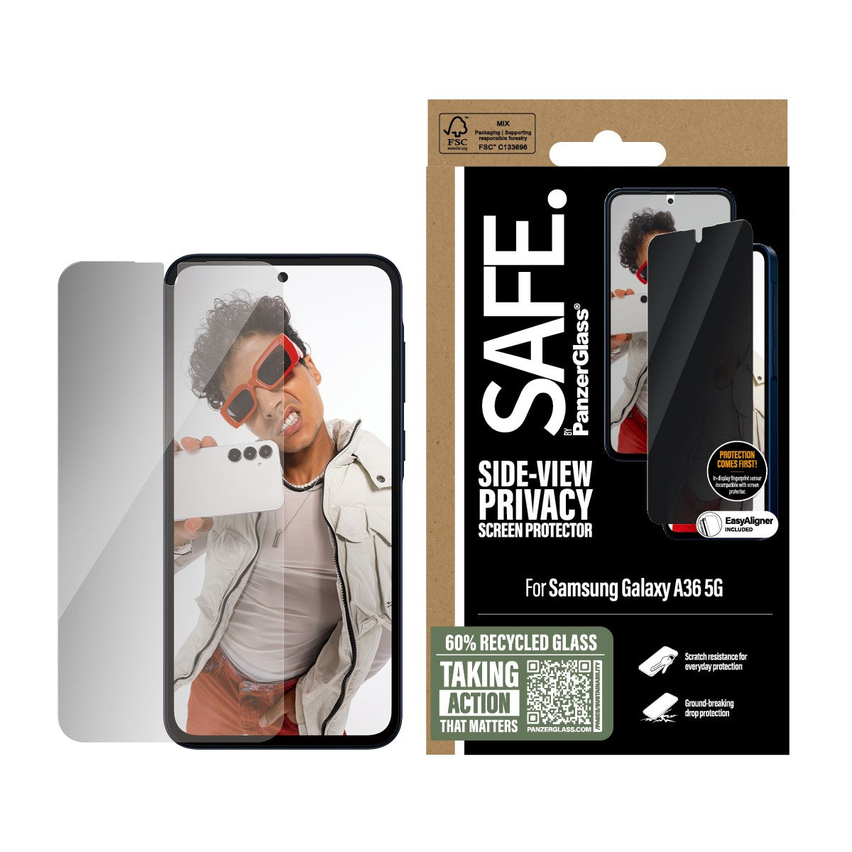 safe-by-panzerglass-2-way-privacy-displayschutz-samsung-galaxy-a36-5g-ultra-wide image 2