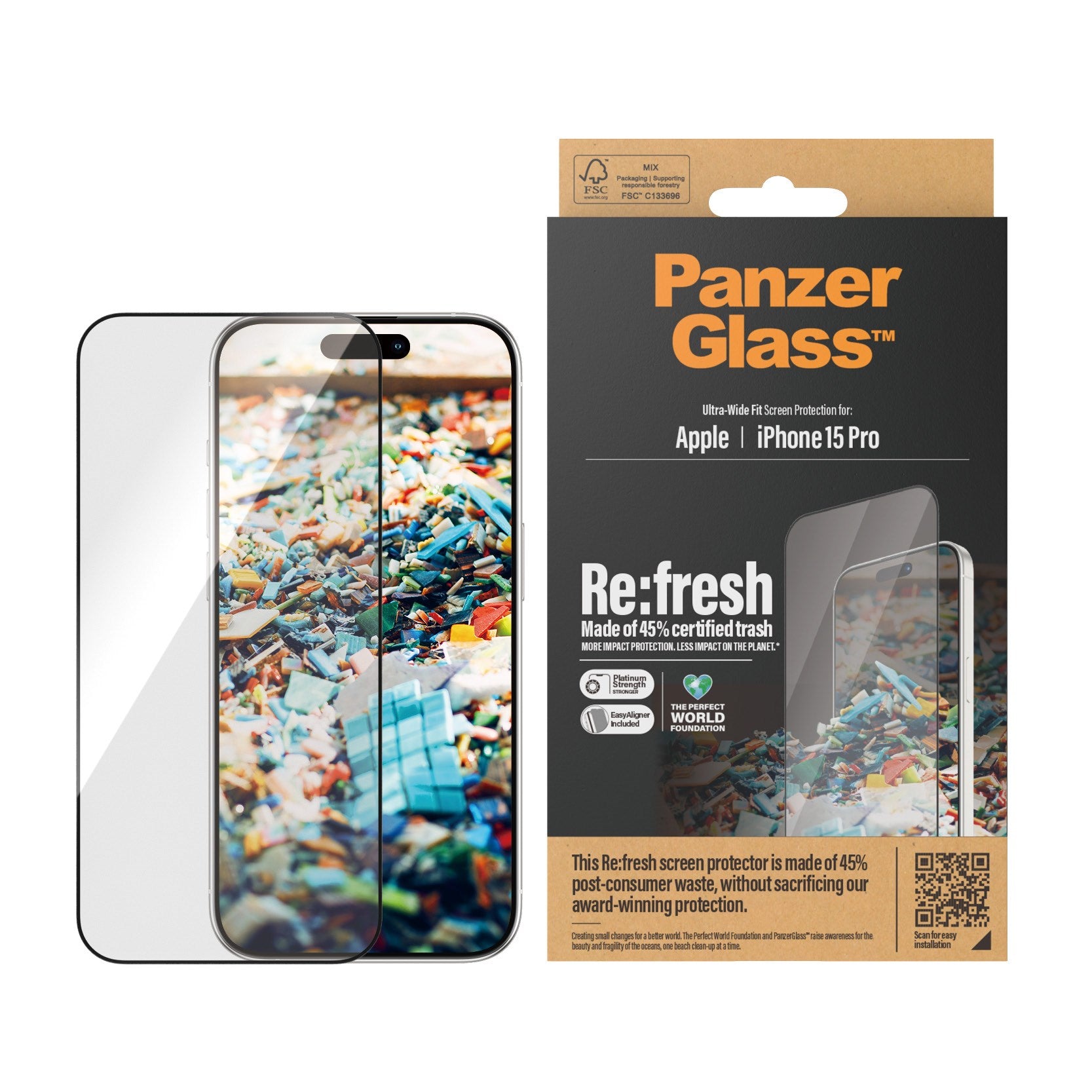 panzerglass-re-fresh-displayschutz-iphone-15-pro-ultra-wide-fit-mit-easyaligner image 2