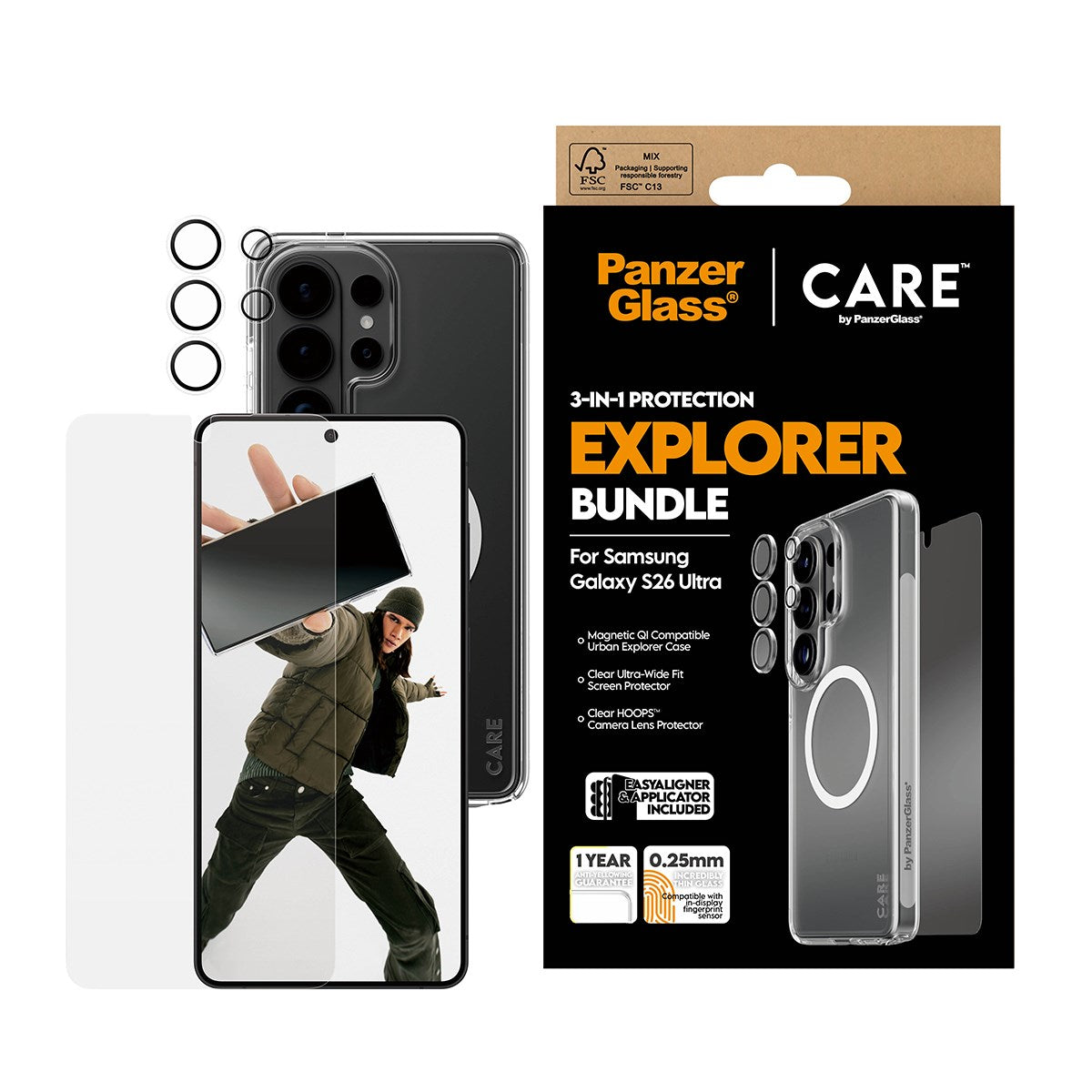 panzerglass-care-3-in-1-set-samsung-galaxy-s26-ultra-display-h-lle image 2