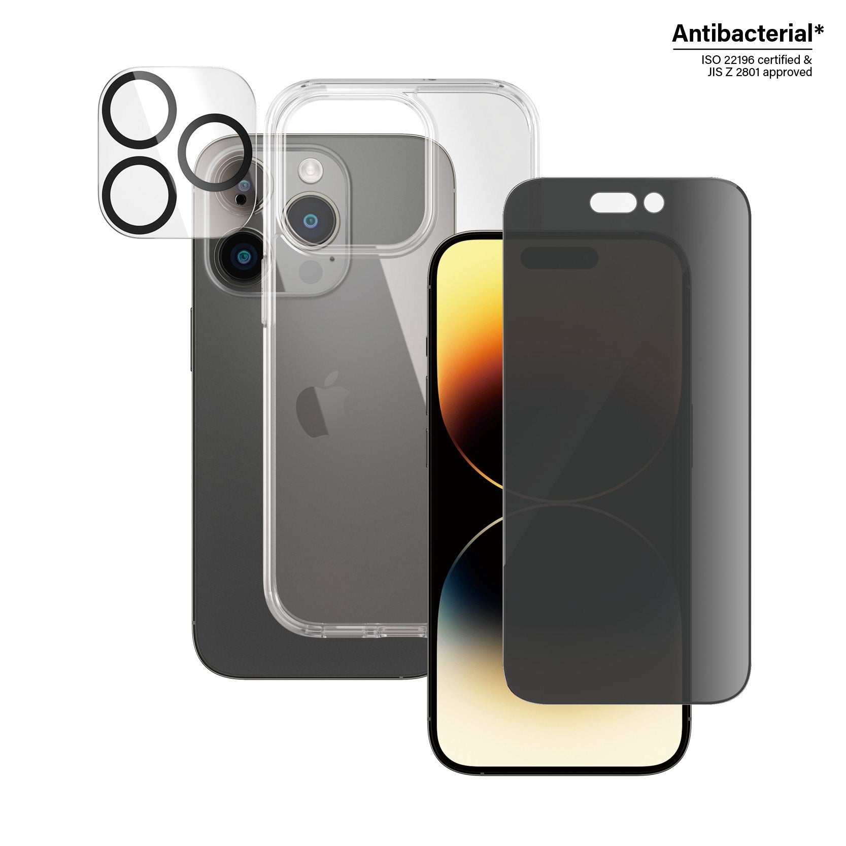 panzerglass-privacy-3-in-1-set-iphone-14-pro-hardcase-glas-kamera image 1