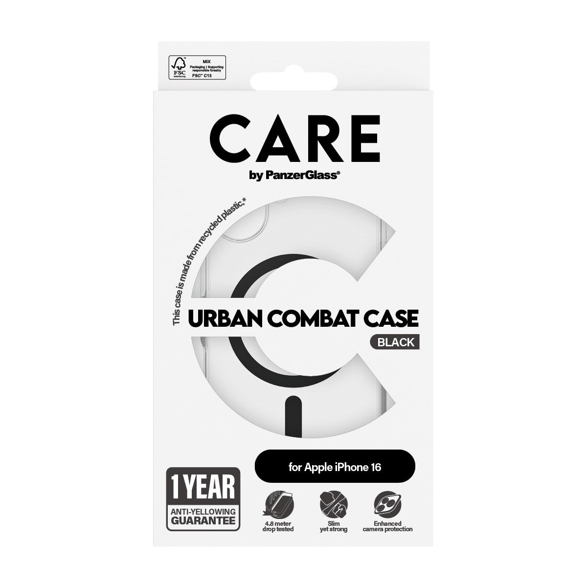 care-by-panzerglass-urban-combat-case-transparent-schwarz-magsafe-iphone-16 image 3