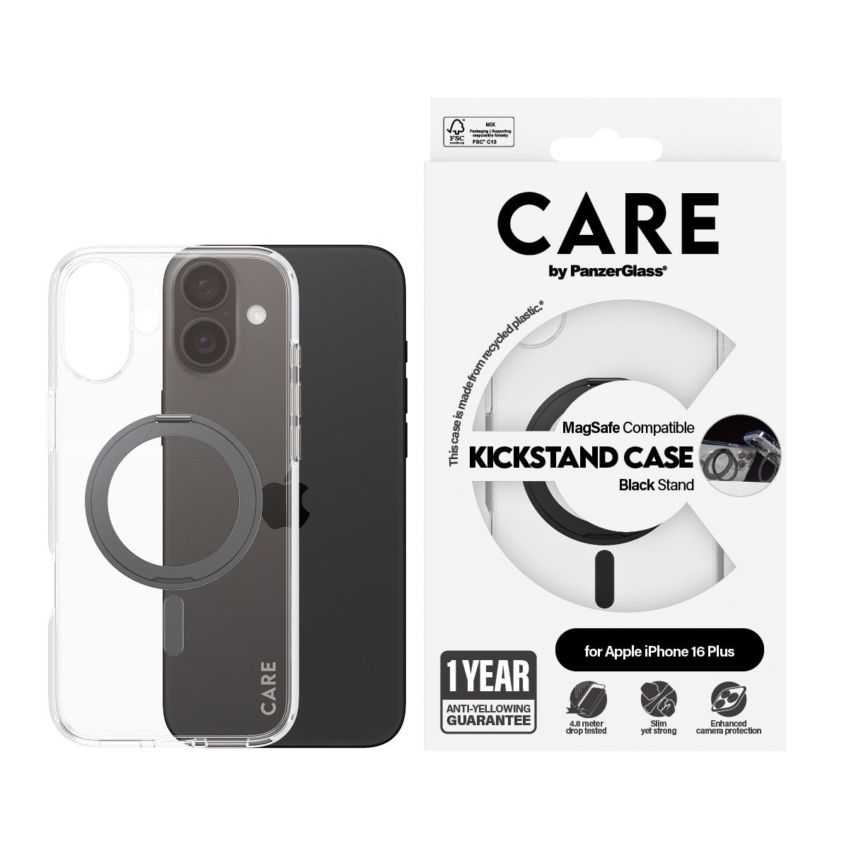 care-by-panzerglass-case-transparent-mit-kickstand-und-magsafe-f-r-iphone-16-plu image 2