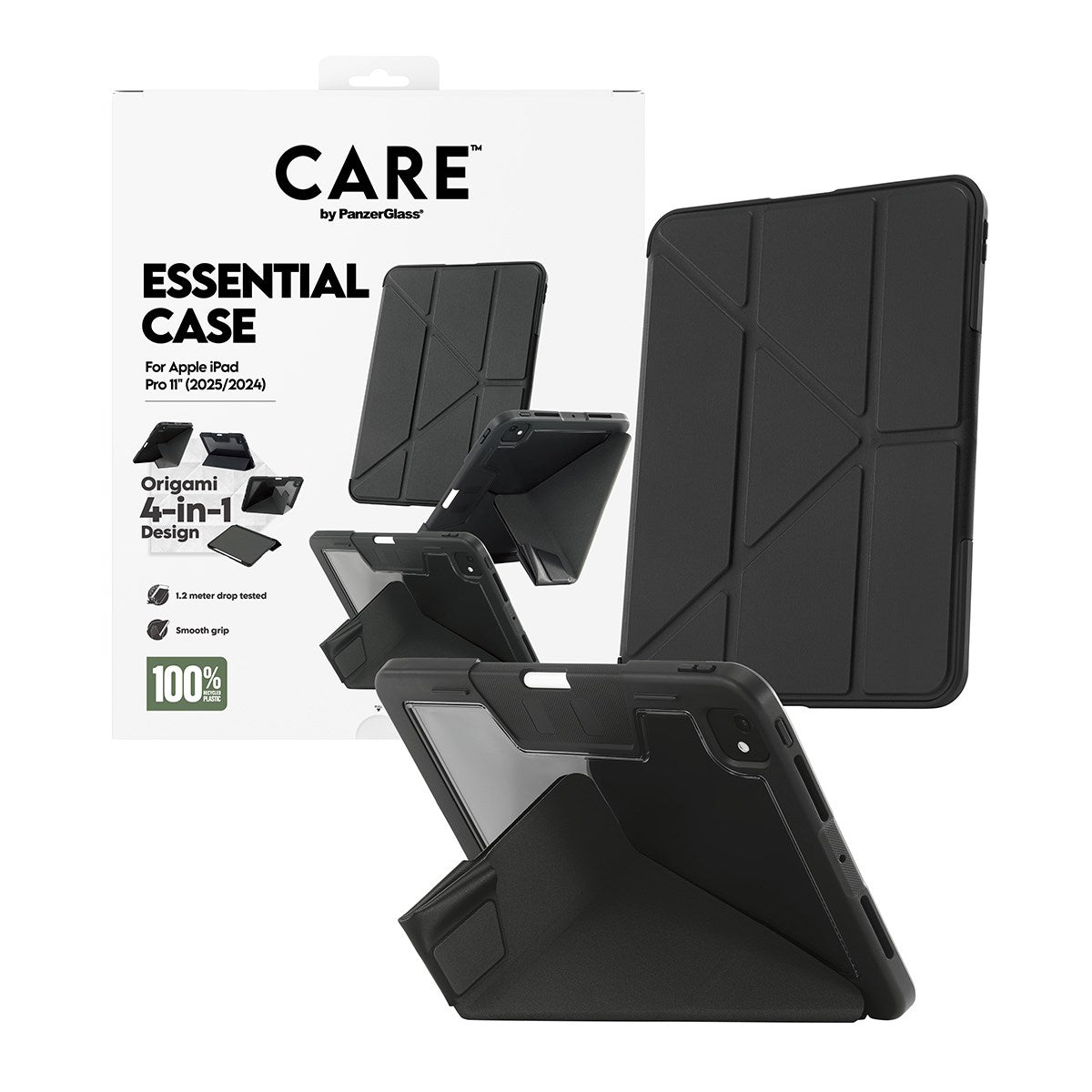 care-by-panzerglass-essential-case-schwarz-ipad-pro-11-zoll-2024-2025-origami-4- image 5