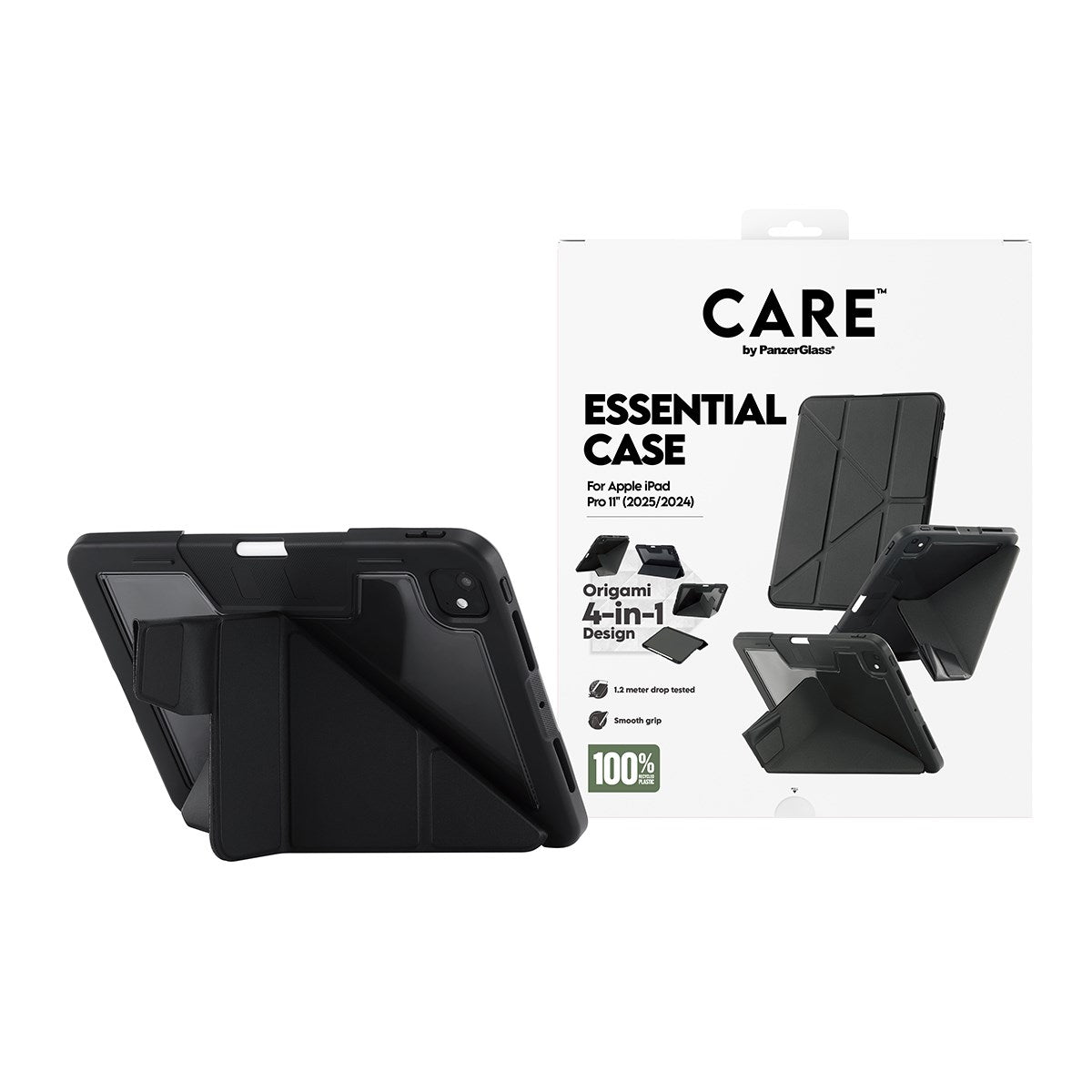 care-by-panzerglass-essential-case-schwarz-ipad-pro-11-zoll-2024-2025-origami-4- image 2