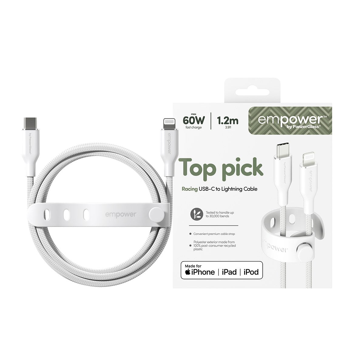 empower-by-panzerglass-racing-kabel-60w-usb-c-auf-lightning-1-2-m-silber-wei image 2