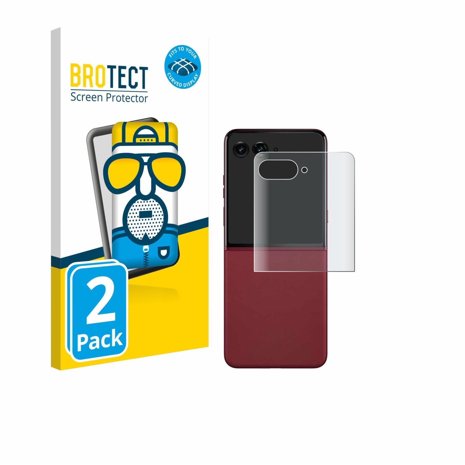 brotect-matte-full-cover-schutzfolie-f-r-motorola-razr-60-ultra-hinteres-display image 2