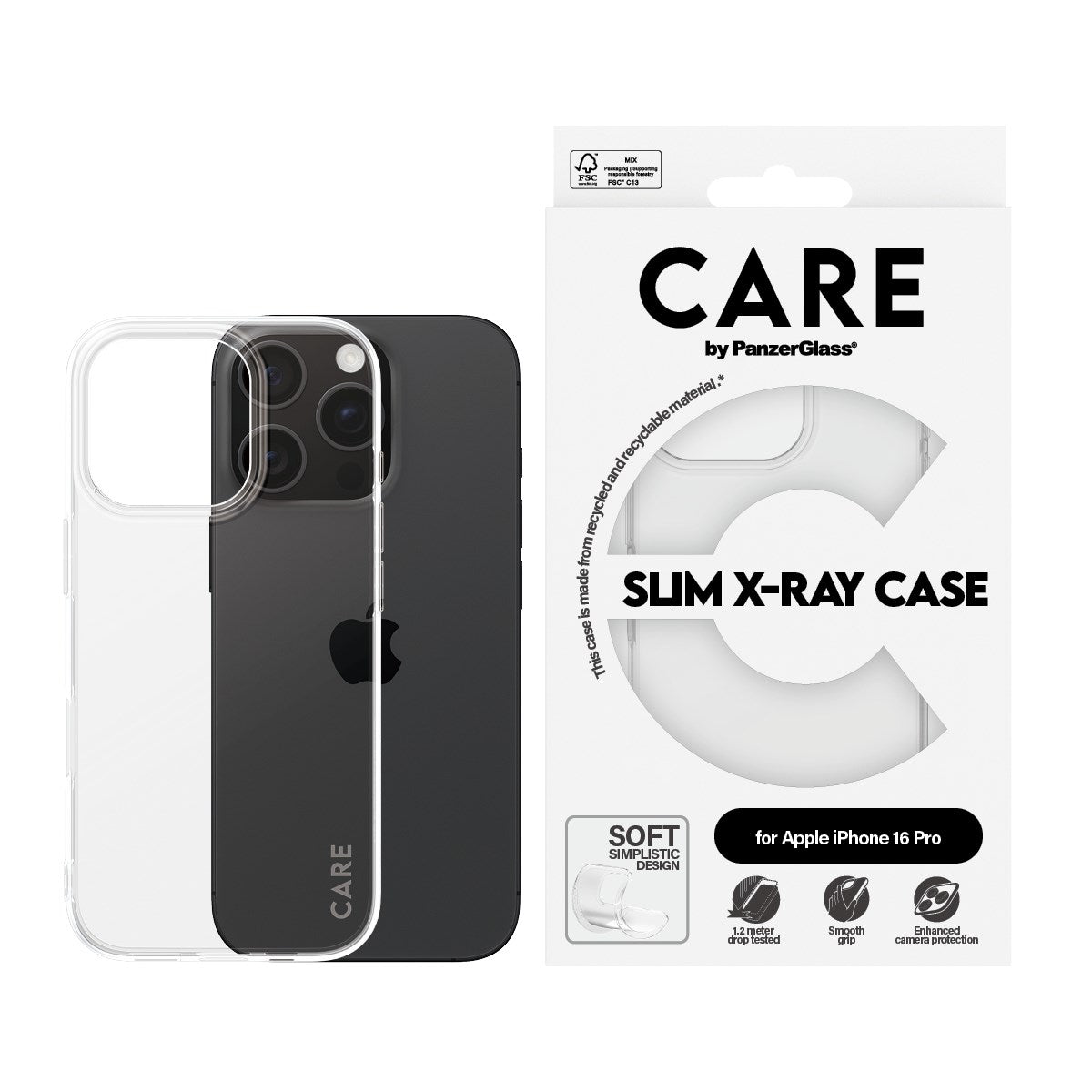 care-by-panzerglass-x-ray-case-transparent-iphone-16-pro image 2