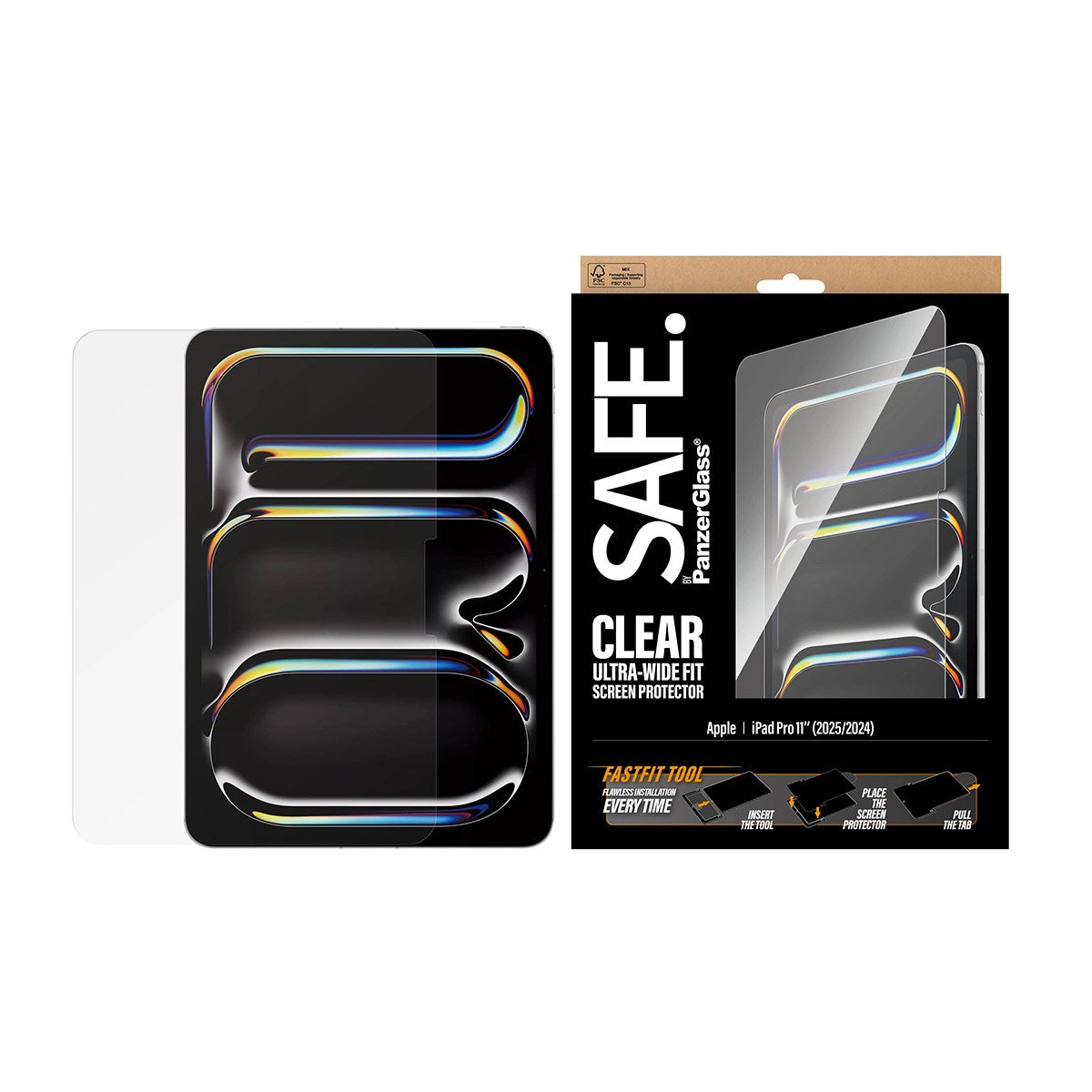 safe-by-panzerglass-displayschutz-ipad-pro-11-2024-2025-ultra-wide-fit-mit-fastf image 2