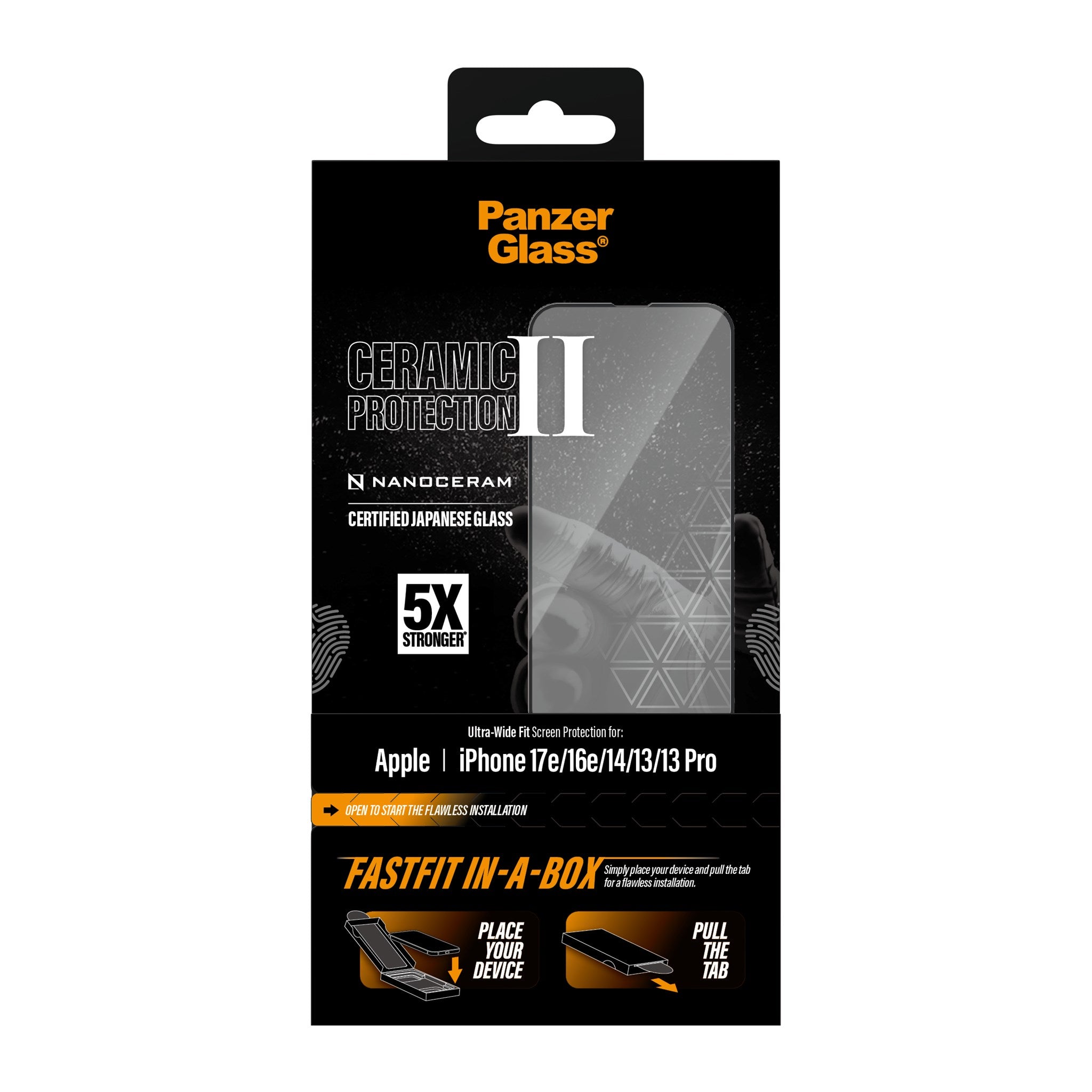 panzerglass-ceramic-displayschutz-iphone-14-13-13-pro-16e-17e-ultra-wide-fit-mit image 3