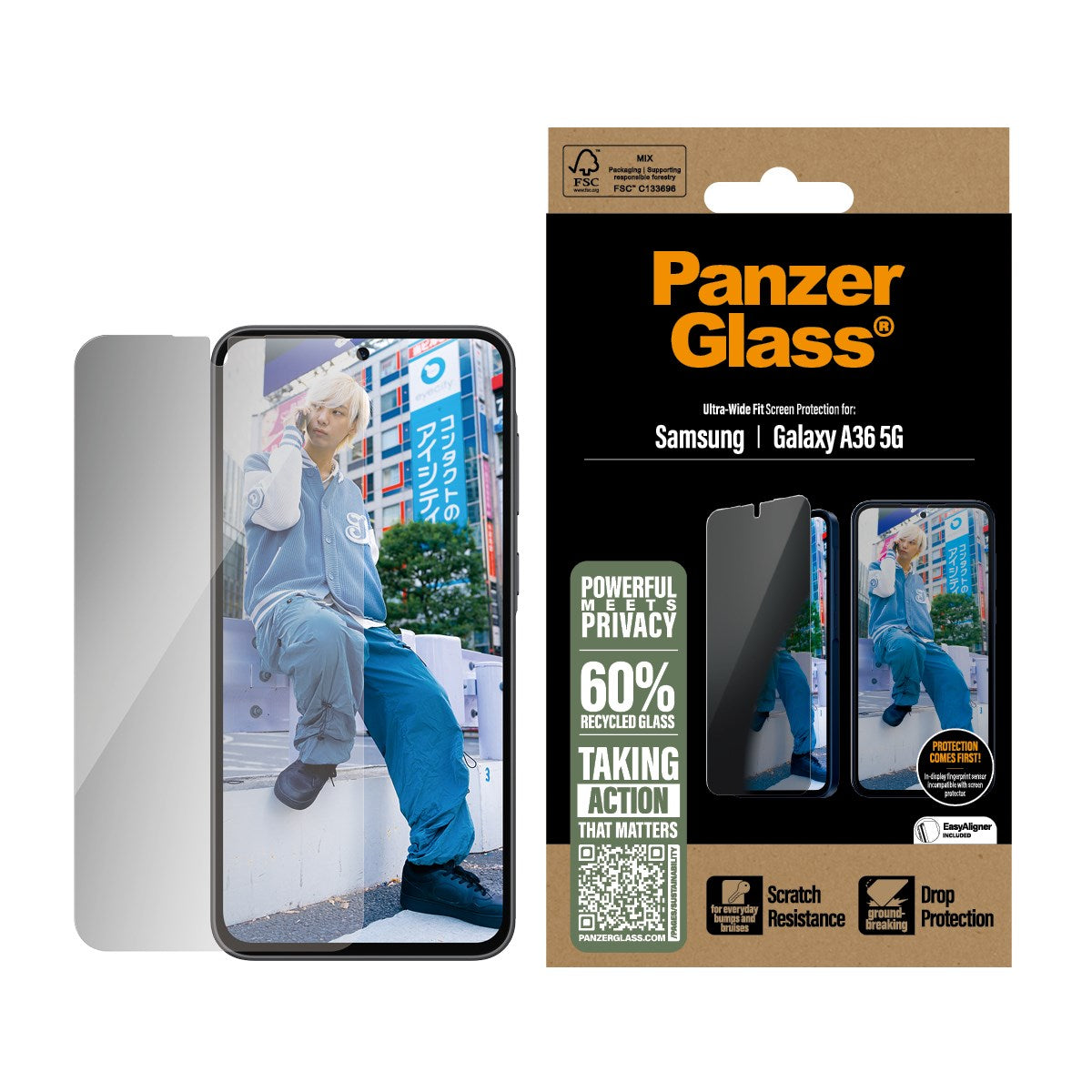 panzerglass-2-way-privacy-displayschutz-samsung-galaxy-a36-5g-ultra-wide-fit image 2