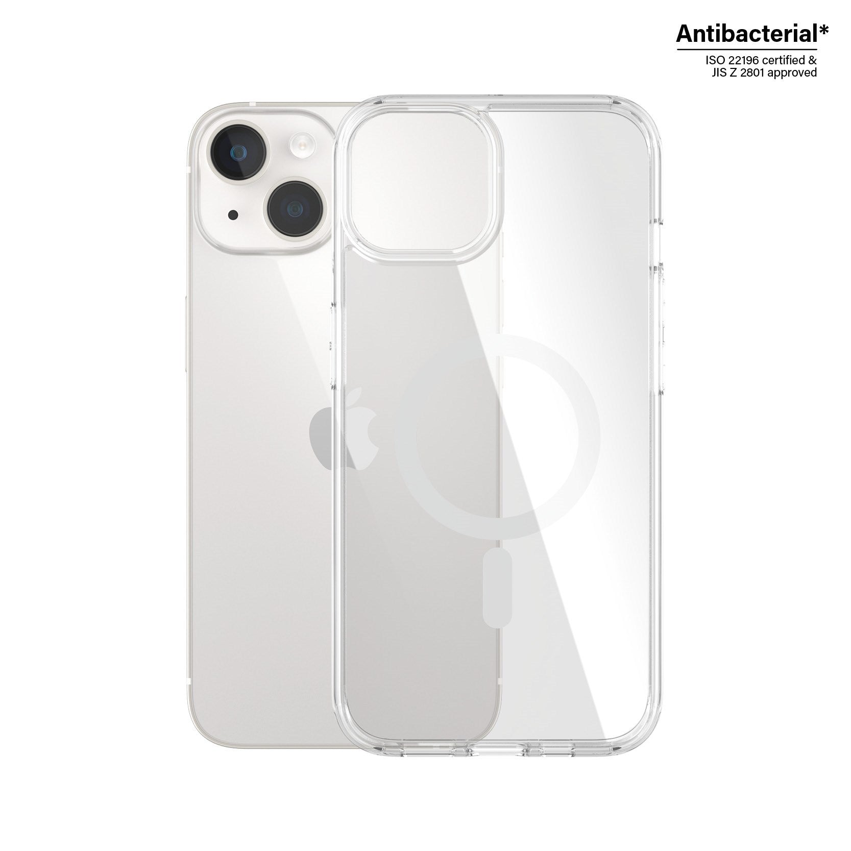 panzerglass-hardcase-transparent-mit-wei-magsafe-iphone-14-iphone-13 image 1