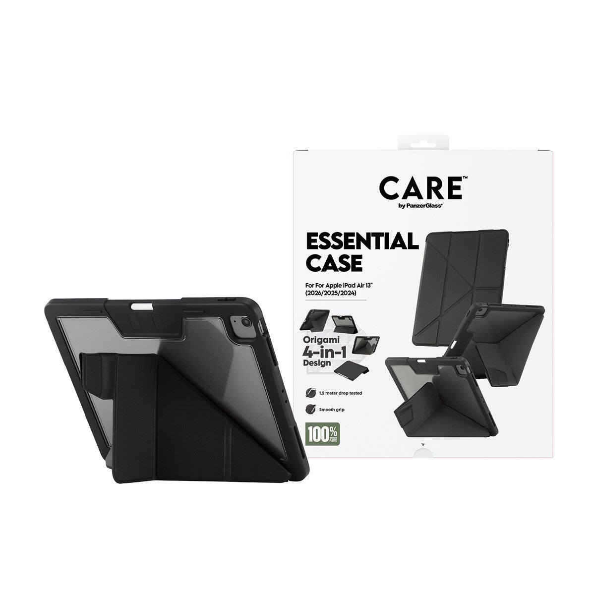 care-by-panzerglass-essential-case-schwarz-f-r-apple-ipad-air-13-2024-2026 image 2