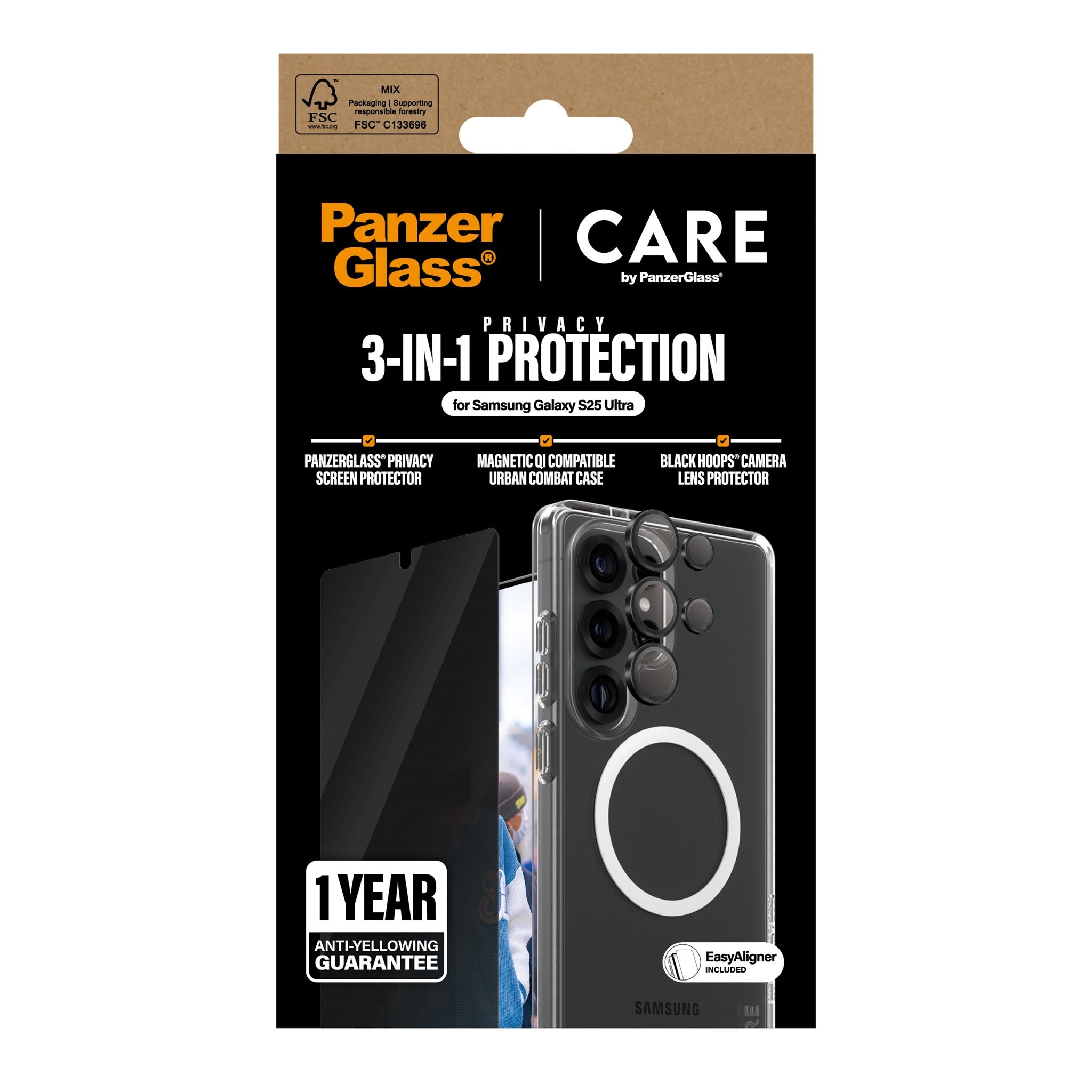 panzerglass-care-3-in-1-privacy-set-samsung-galaxy-s25-ultra image 3