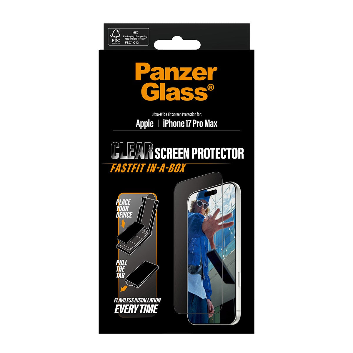 panzerglass-displayschutz-ultra-wide-fit-f-r-apple-iphone-17-pro-max-mit-fastfit image 3