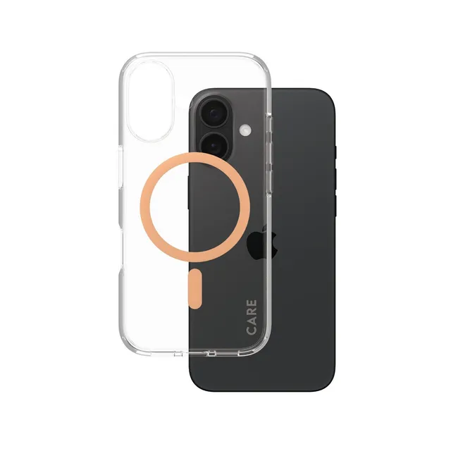 care-by-panzerglass-urban-combat-case-transparent-peach-magsafe-iphone-16 image 1