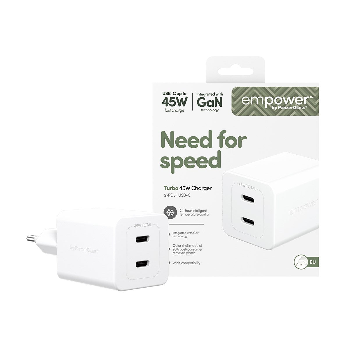 empower-by-panzerglass-turbo-45w-ladeger-t-2x-usb-c-eu-silber-wei image 2