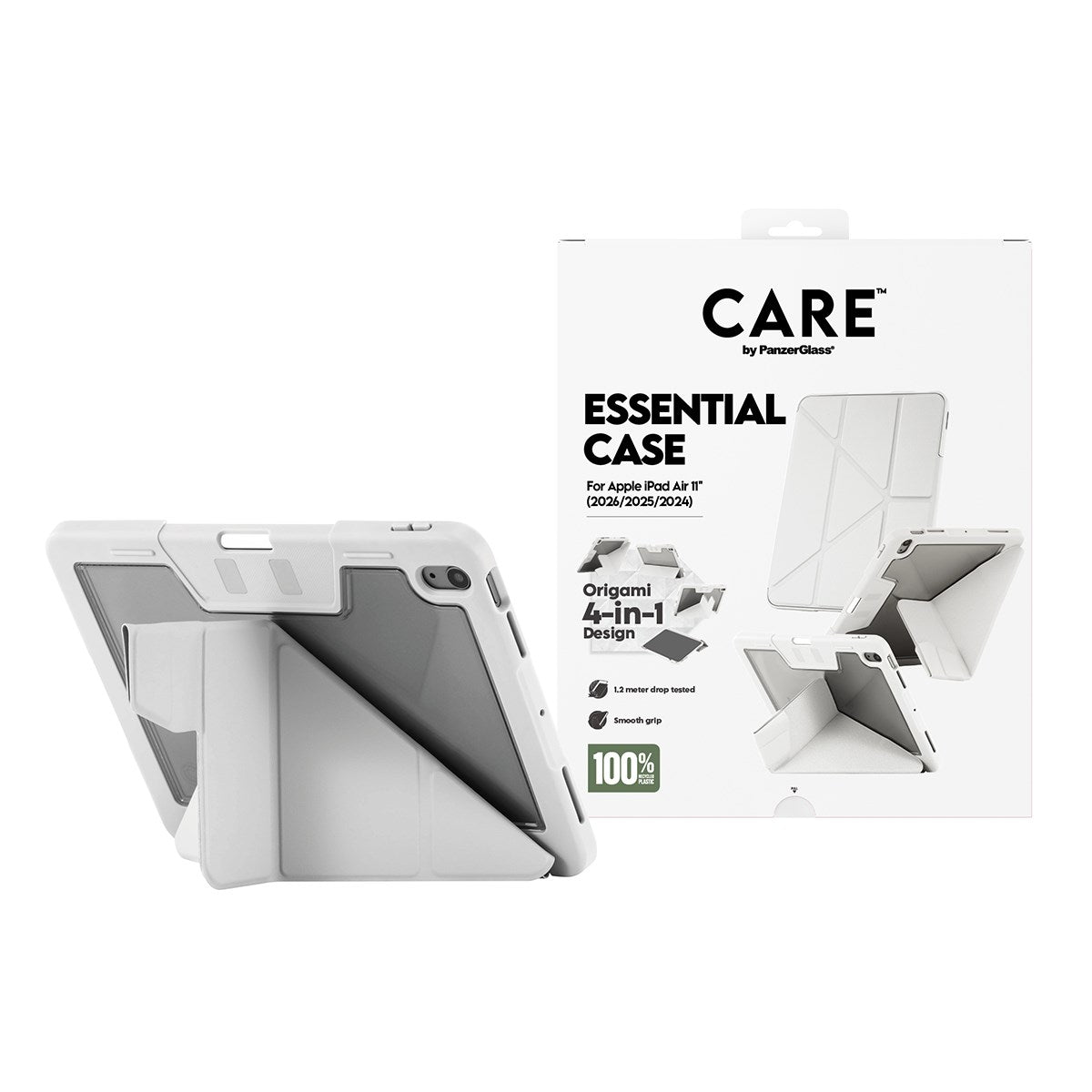 care-by-panzerglass-essential-case-hell-grau-ipad-air-11-2024-2026-origami image 2
