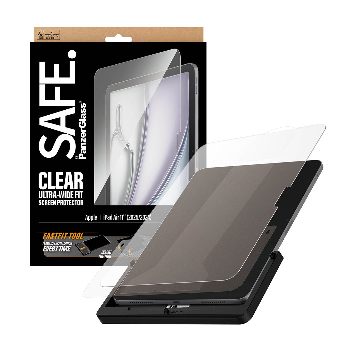 safe-by-panzerglass-displayschutz-ipad-air-11-2024-2026-ultra-wide-fit-mit-fastf image 5
