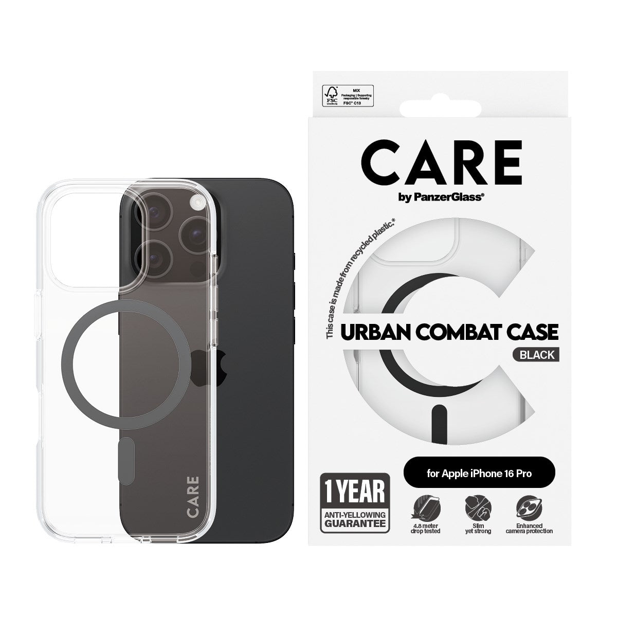 care-by-panzerglass-urban-combat-case-transparent-schwarz-magsafe-f-r-iphone-16--2 image 2
