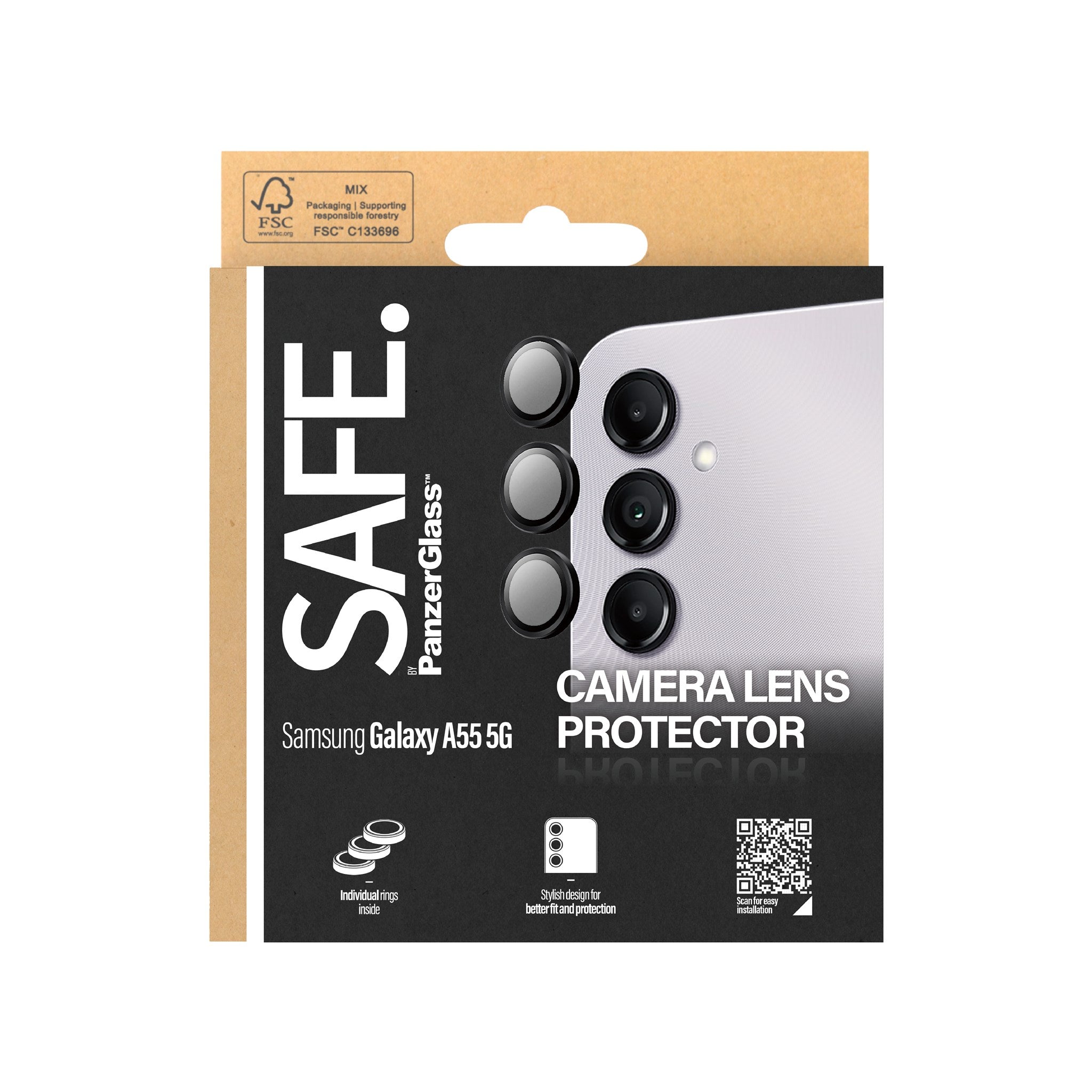 safe-by-panzerglass-kameraschutz-schwarz-samsung-galaxy-a55-5g image 3