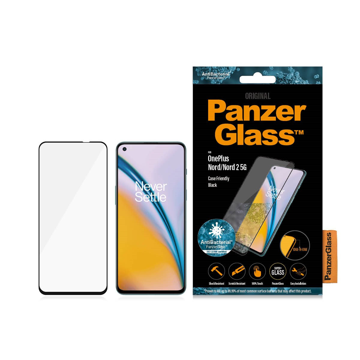 panzerglass-displayschutz-f-r-oneplus-nord-geh-rtetes-schutzglas-case-friendly image 3