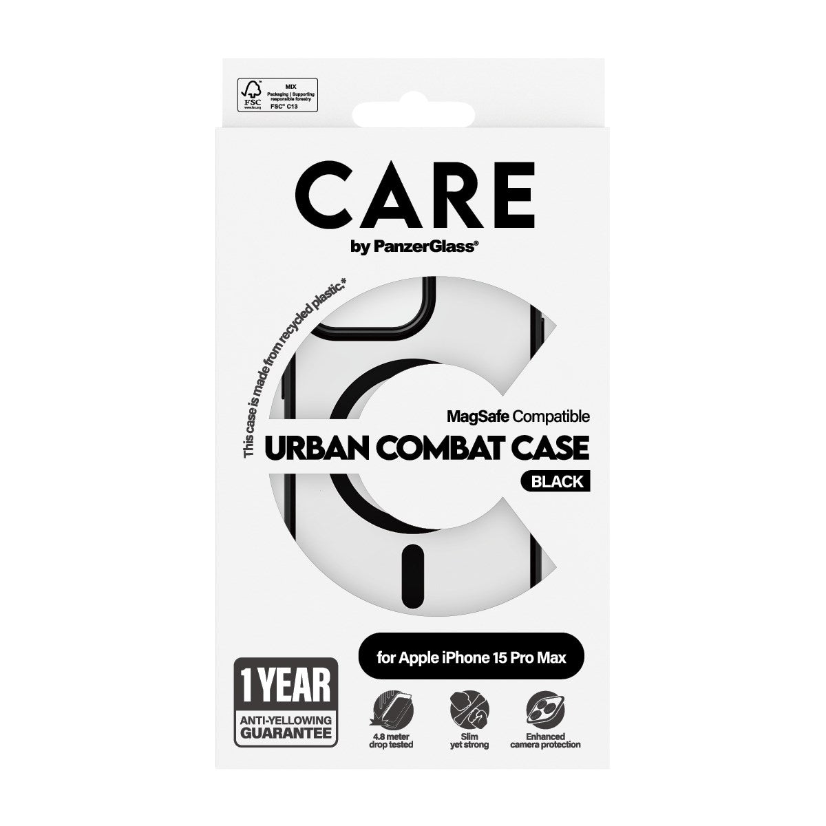 care-by-panzerglass-urban-combat-case-transparent-mit-schwarz-magsafe-iphone-15- image 3