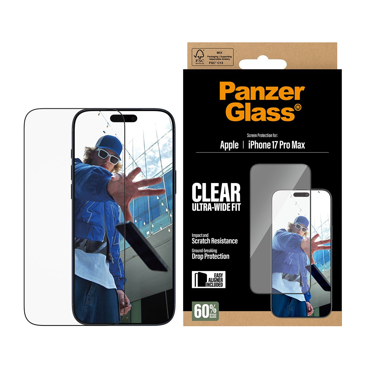 panzerglass-displayschutz-iphone-17-pro-max-ultra-wide-fit-mit-easyaligner image 2