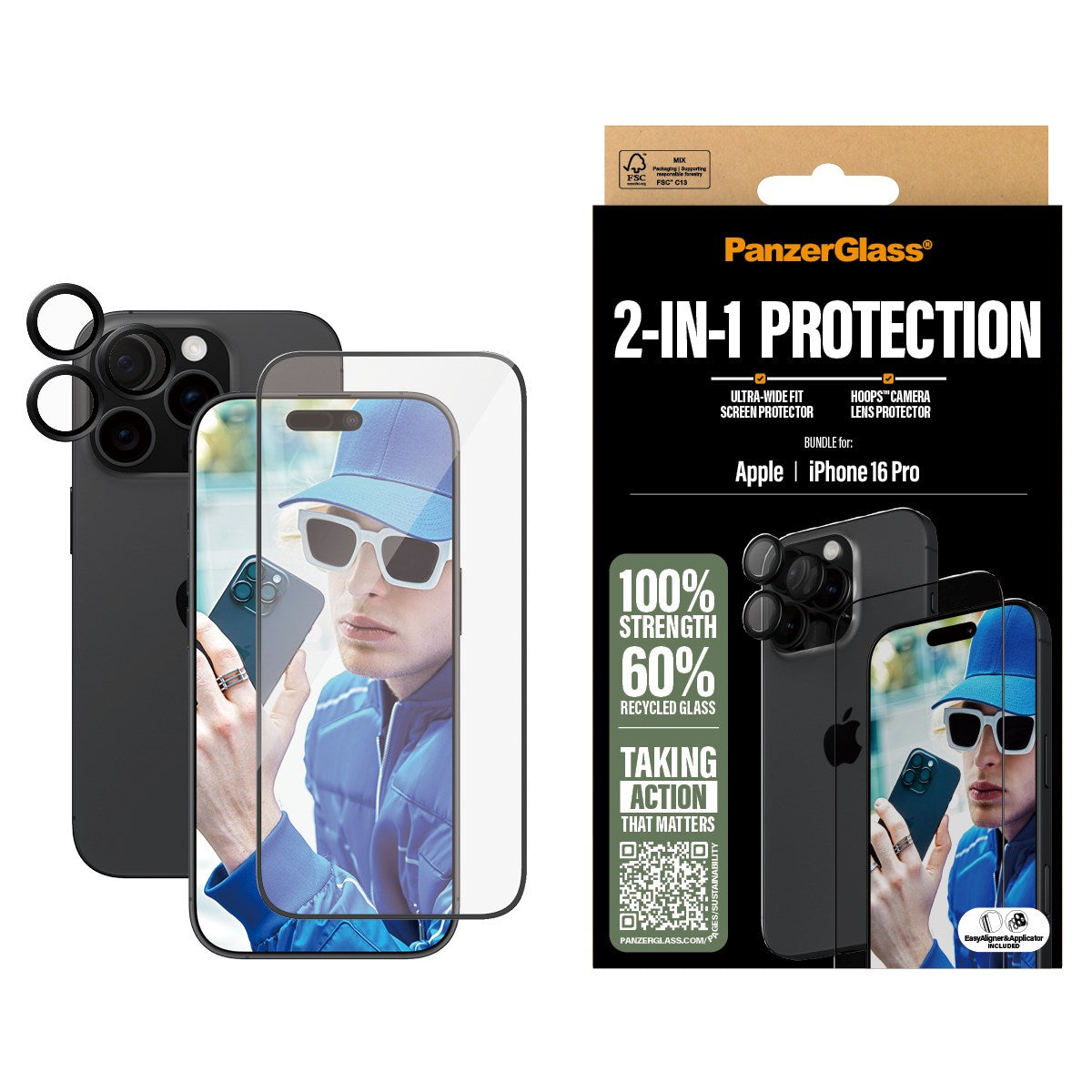 panzerglass-2-in-1-set-iphone-16-pro-mit-ultra-wide-fit-display-hoops-kameraschu image 2