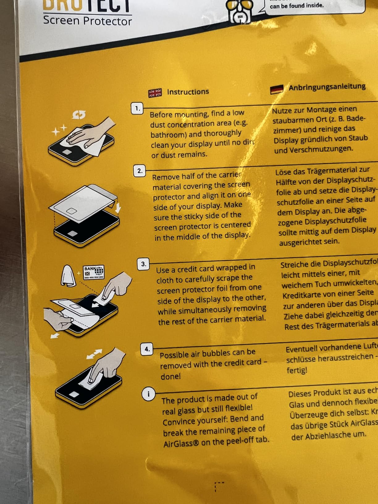 Schützt gut, zieht Staub an