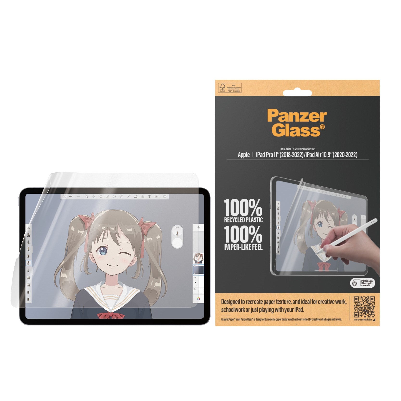 panzerglass-graphicpaper-displayschutz-ultra-wide-fit-f-r-ipad-pro-11-ipad-air-1 image 2