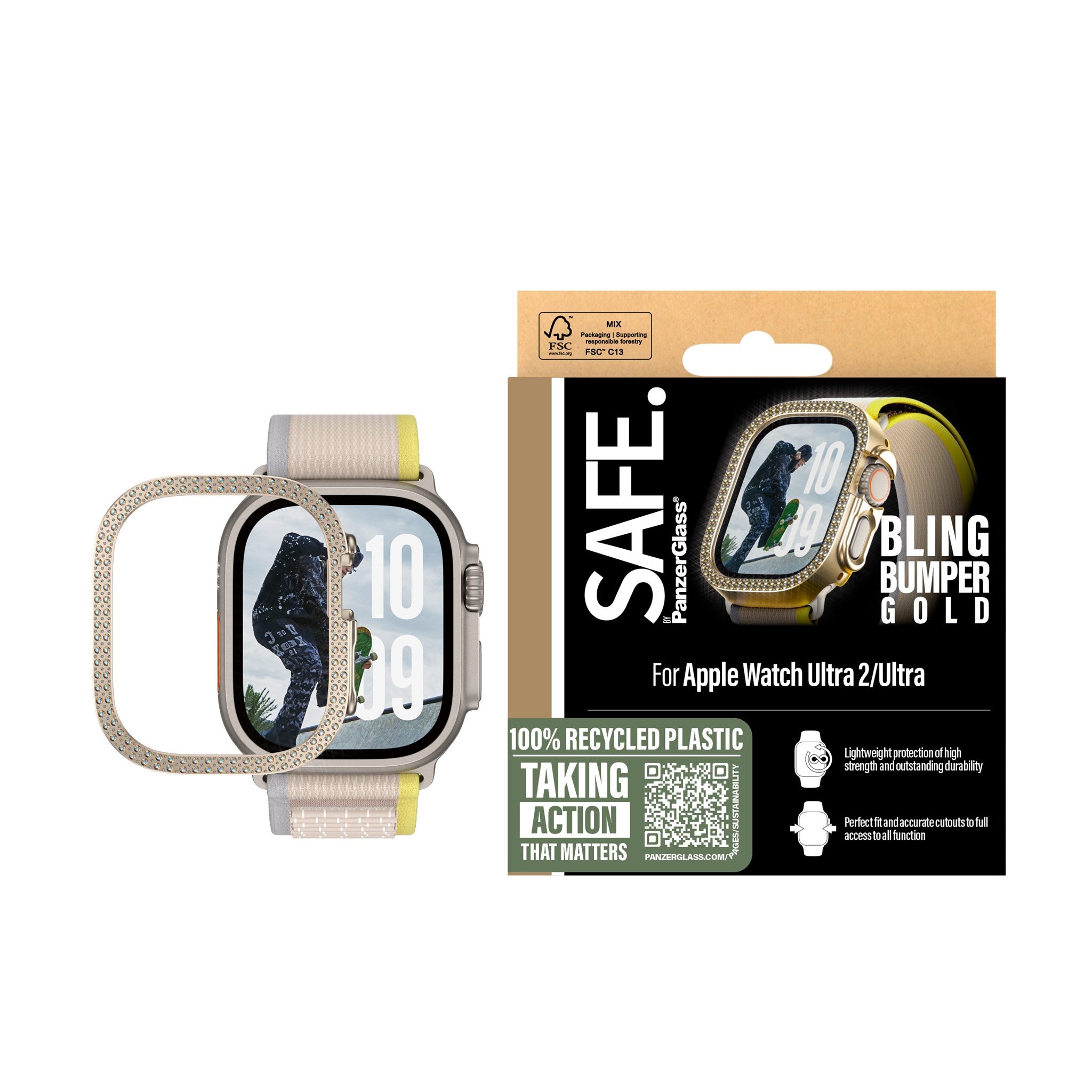 safe-by-panzerglass-bling-bumper-gold-f-r-apple-watch-ultra-3-ultra-2-ultra-49mm image 2