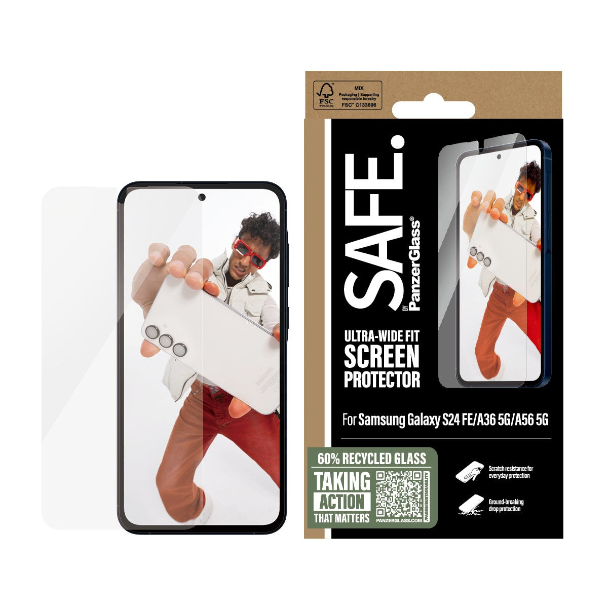 safe-by-panzerglass-displayschutz-ultra-wide-fit-f-r-galaxy-s24-fe-a36-5g-a56-5g image 2