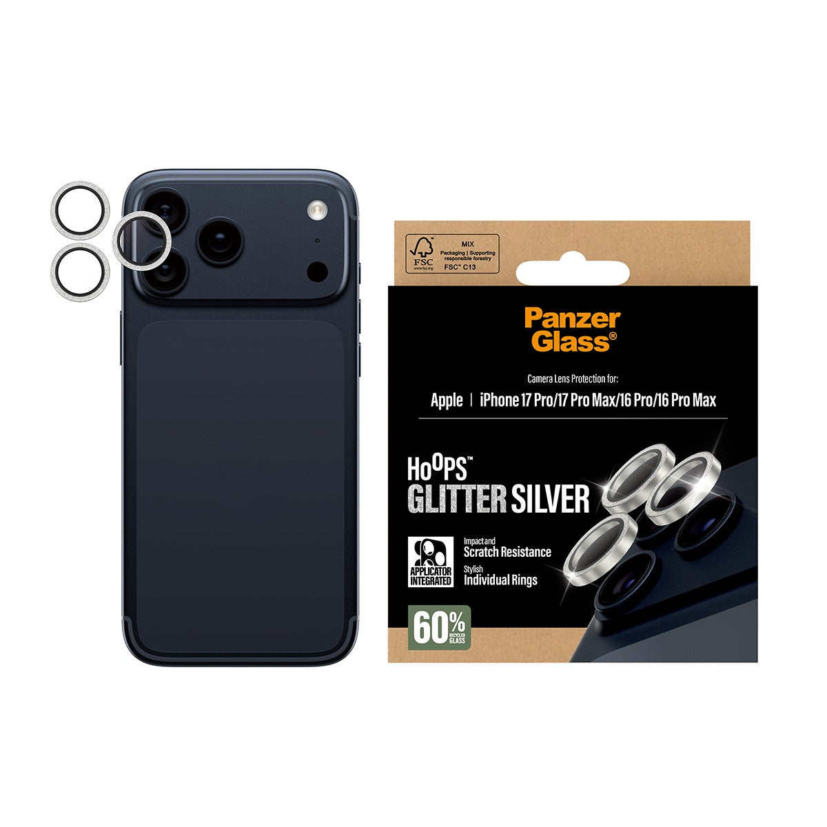 panzerglass-hoops-kameraschutz-glitzer-silber-iphone-17-pro-17-pro-max-16-pro-16 image 2