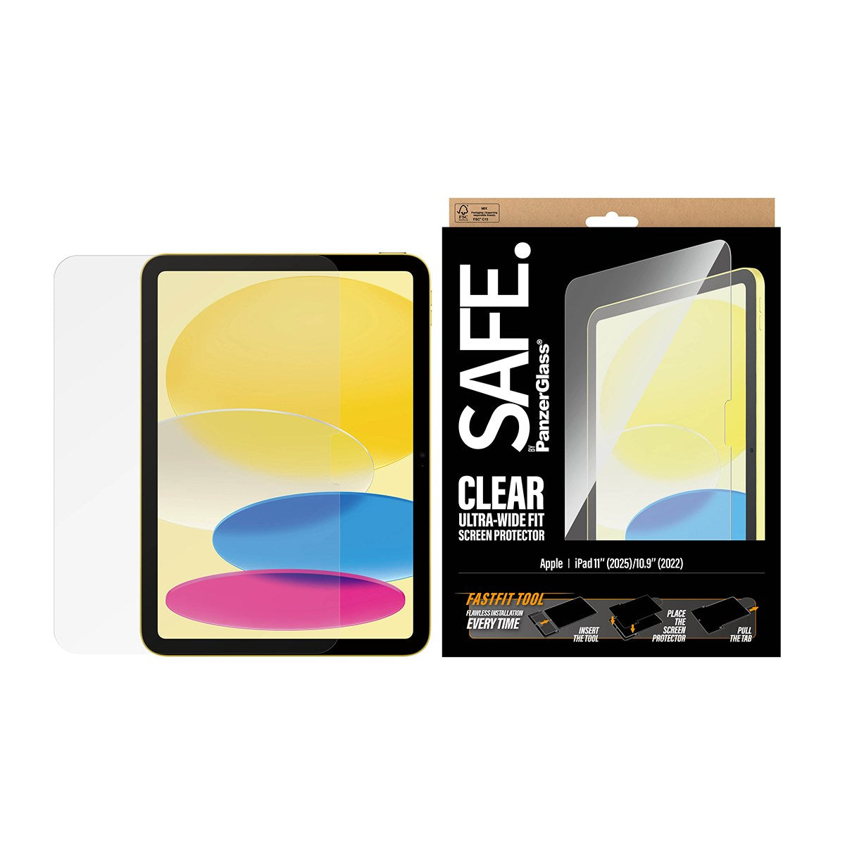 safe-by-panzerglass-displayschutz-ipad-11-2025-10-9-2022-ultra-wide-fit-mit-fast image 2