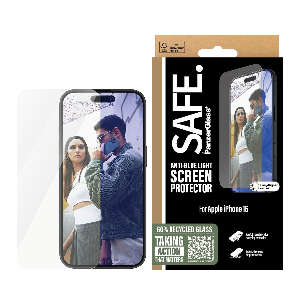 safe-by-panzerglass-anti-blue-light-displayschutz-ultra-wide-fit-f-r-iphone-16-i image 2